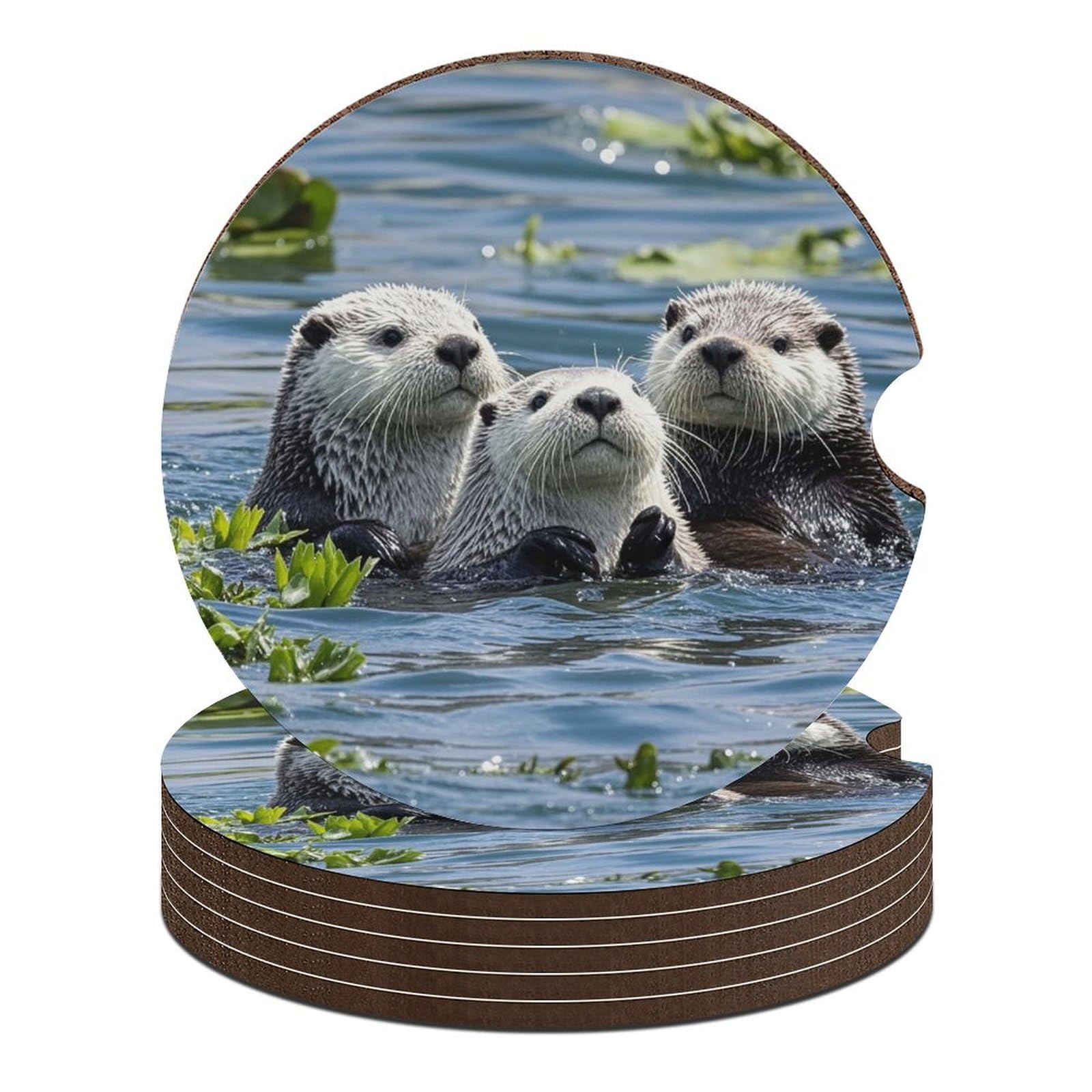 Dessous de verre pour voiture loutre de mer pour garder vos trajets propres en voyage