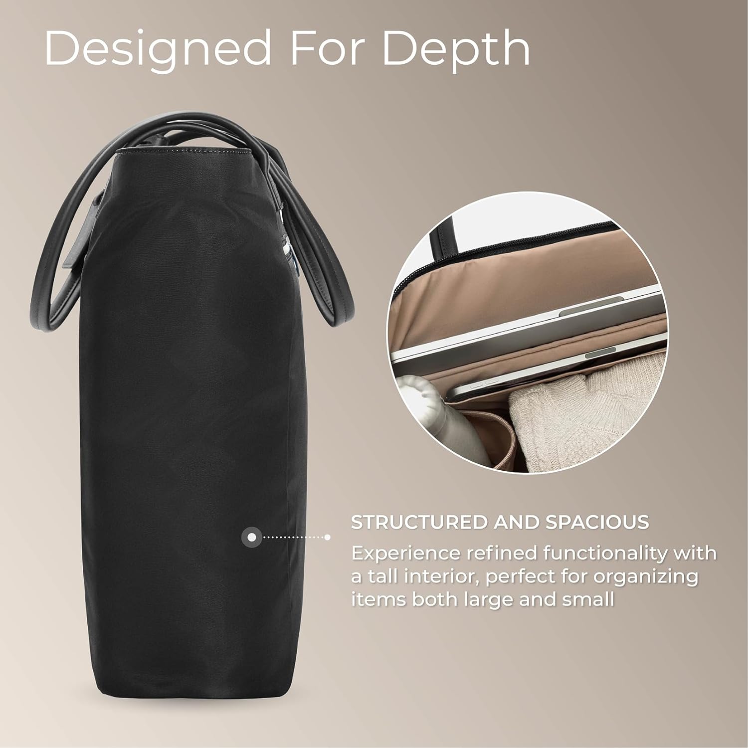 Briggs & Riley Vertical Tote Bag - Nylon Tote Bag for Weekend Travel & Work, Fits 15" Laptop - Rhapsody Collection - Image 3