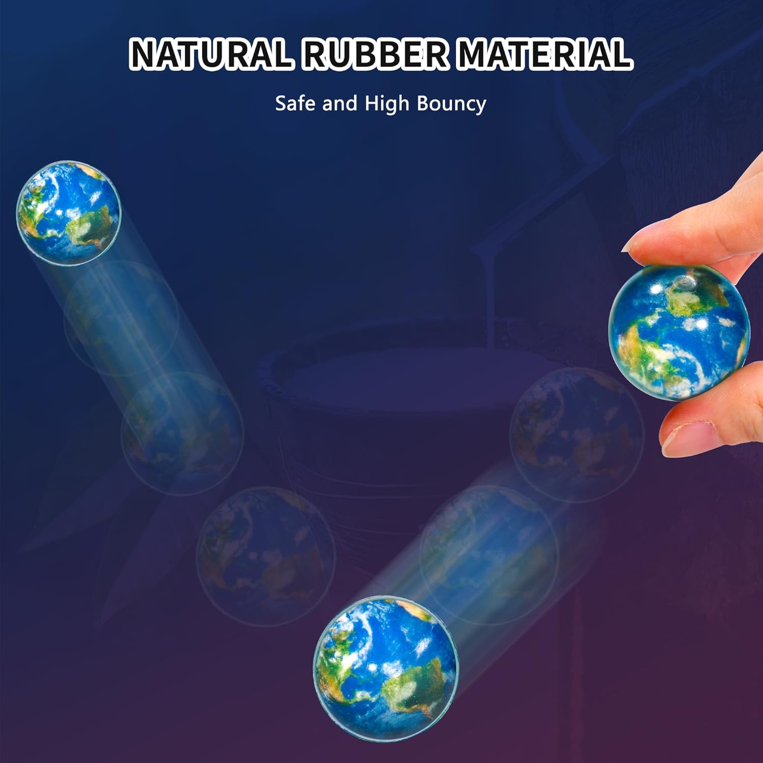 Pllieay 24PCS Space Solar System Eight Planets Themed Bouncy Balls for Kids Party Favors, Gift Bag Filling, 32mm