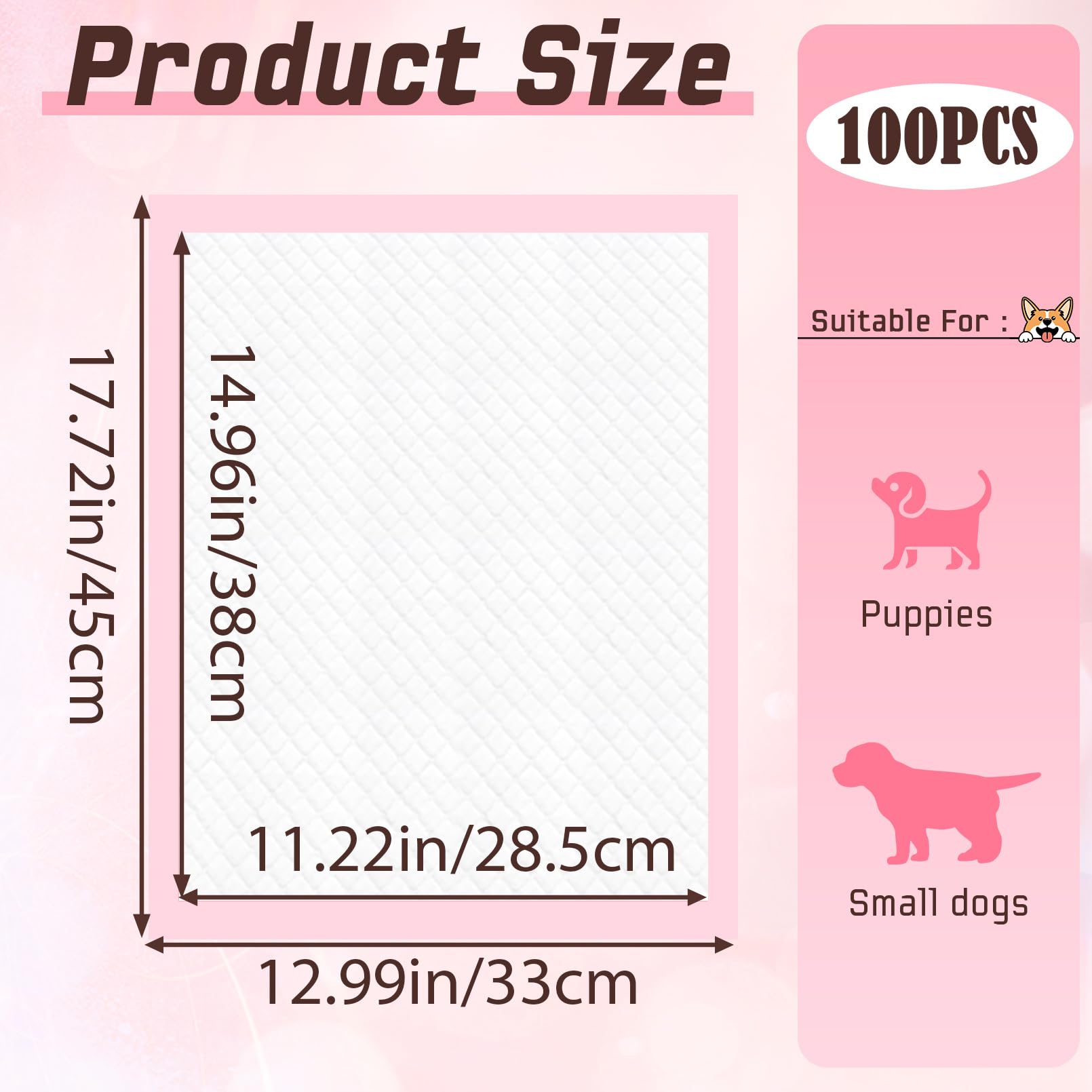 Almohadillas desechables para cachorros, almohadillas de entrenamiento para cachorros, súper absorbentes a prueba de fugas, almohadillas de entrenamiento para perros y cachorros, almohadillas