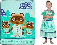 Vista 1 de Franco - Manta de felpa supersuave con microraschel para niños, 62 in x 90 in, Animal Crossing