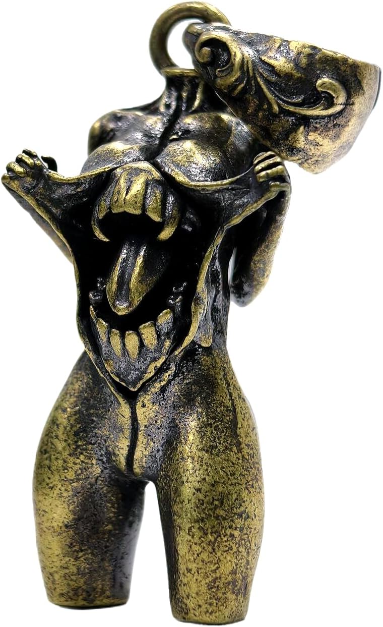 Brass Paracord Beads Knife Lanyard Bead EDC Paracord Lanyard Charms DIY Paracord Accessories for 550 Paracord (Biochemical Variation)