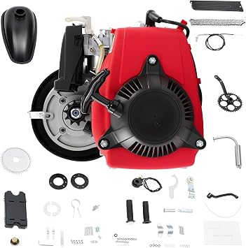 49cc 50cc Bicycle Engine Kit 4 Stroke Gas Bike Engine Kit w/Big Fuel Tank