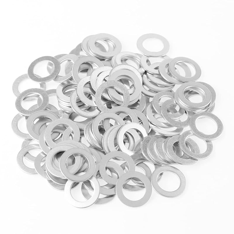 Junta do bujão de drenagem HELIFOUNER M10x16x1,0 mm em alumínio – Pacote com 100