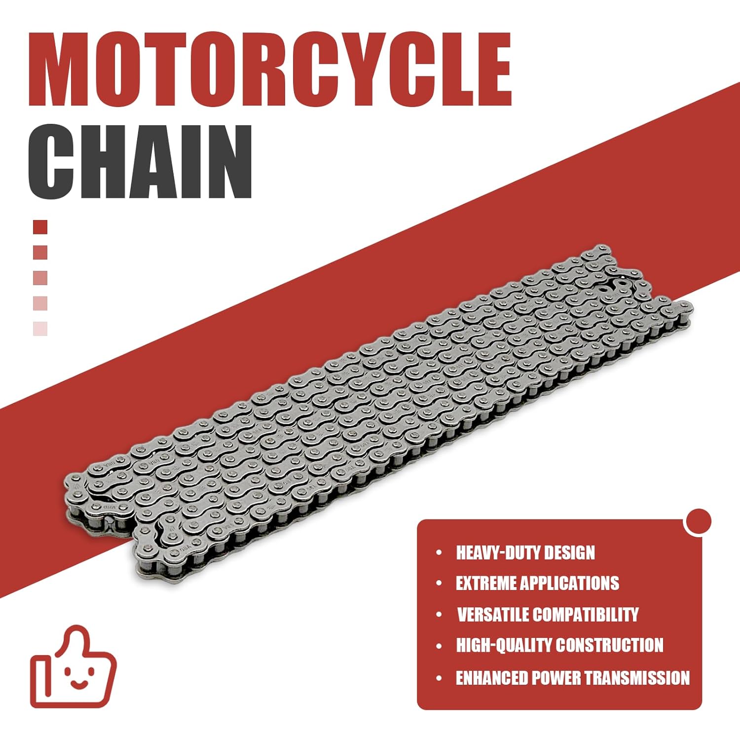 40 Roller Chain 10 Feet with Connecting Master Link Heavy Duty #40 Drive Chain for Mini Bike, Bycicles, Motorcycles, Go-Karts, Home and Industrial Machinery 239 Links