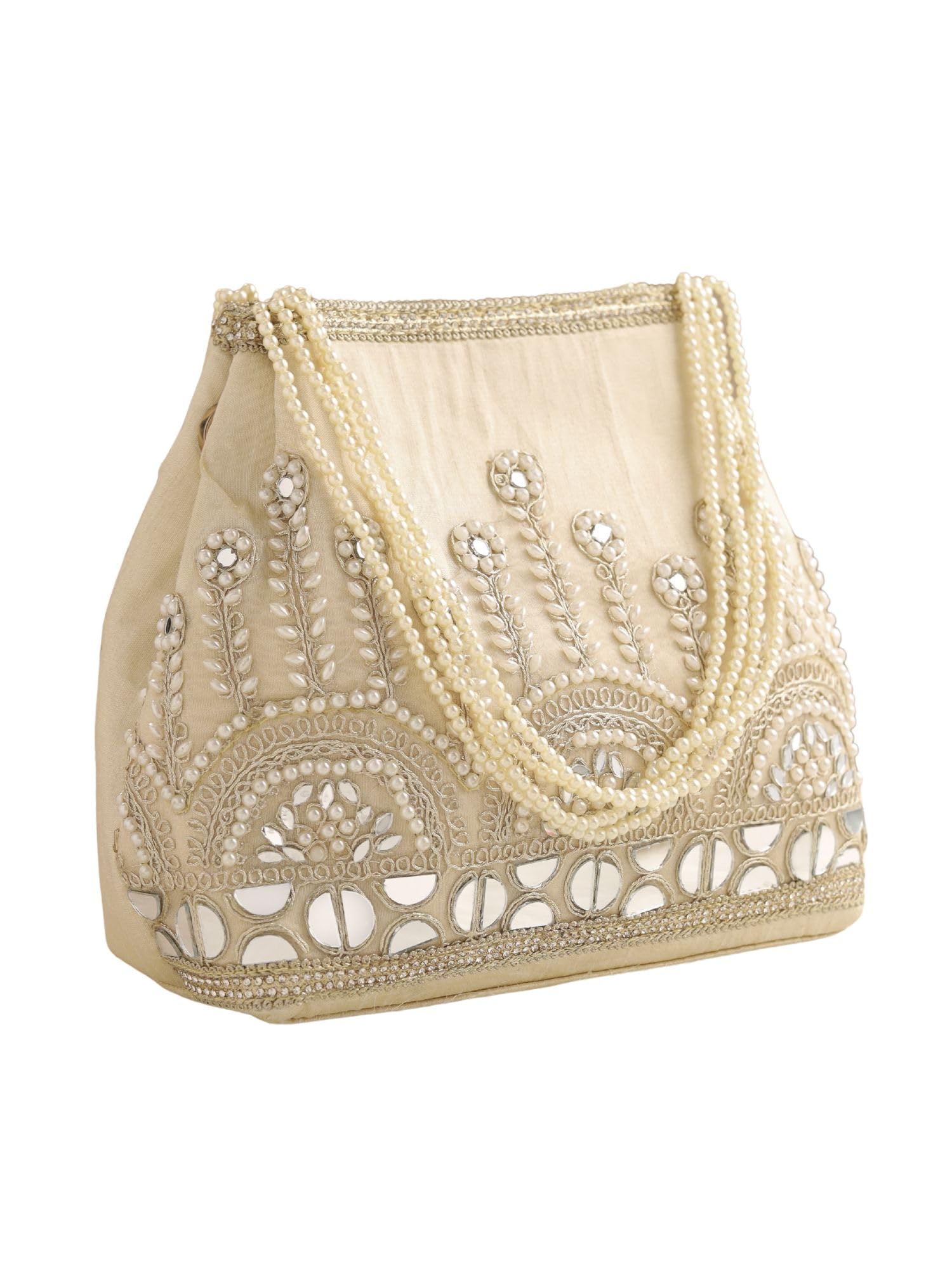 Gulnaar Collection | Silk Embroidered Potli Handbag For Women | Designed Batwa Wedding Potli Clutch