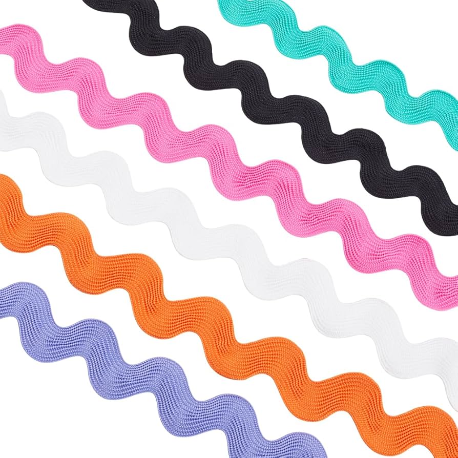 GORGECRAFT 12 Yards 6 Colors RIC Rac Trim Ribbon 3.7cm/1.46