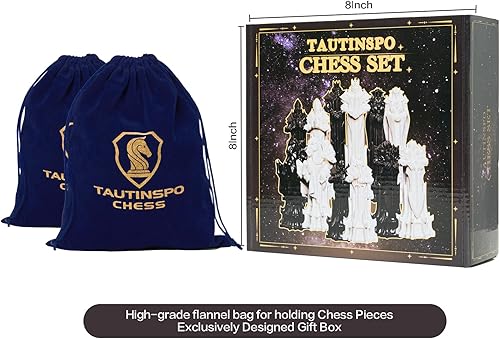 Miniatura 5 de TAUTINSPO Juego de ajedrez de mago con hermoso tablero de ajedrez plegable, juego de mesa de ajedrez clásico familiar, para familiares y amigos