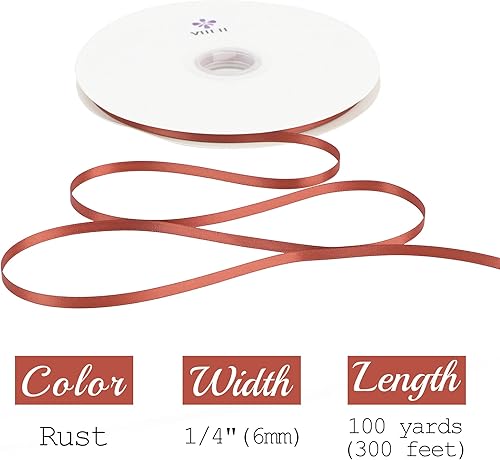 Vista 351 de MEEDEE Orange Satin Ribbon - 1.5 inch Double Faced Satin Ribbon, 50 Yards - Neon Tangerine - For Christmas, Thanksgiving, Halloween, Weddings