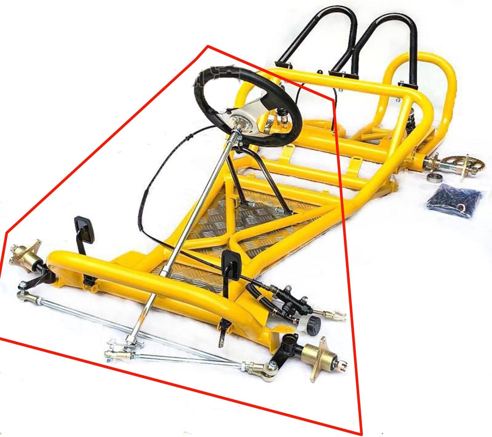 Steering Go kart Tie Rod Ball Joint, Steering Wheel Tie Rod Rack Adjustable Shaft Tie Rod Kits for 168CC ATV Go Kart Quad and Chinese DIY GO Karts (US Stock)