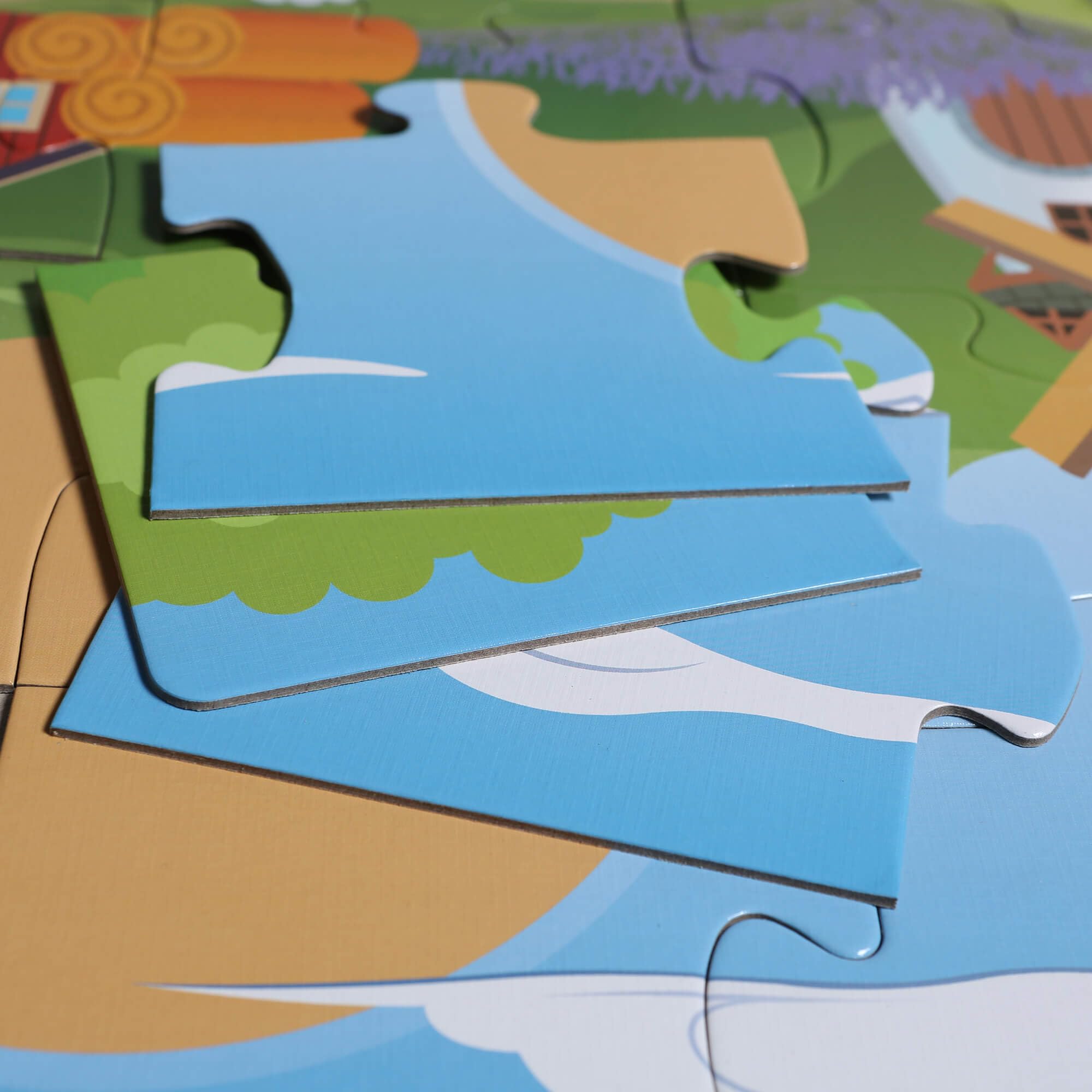 Fattoria Animale Puzzle da pavimento per bambini, 48 pezzi puzzle per bambini dai 3 ai 5 anni, giocattolo educativo prescolare, regali per bambini dai 4 agli 8 anni