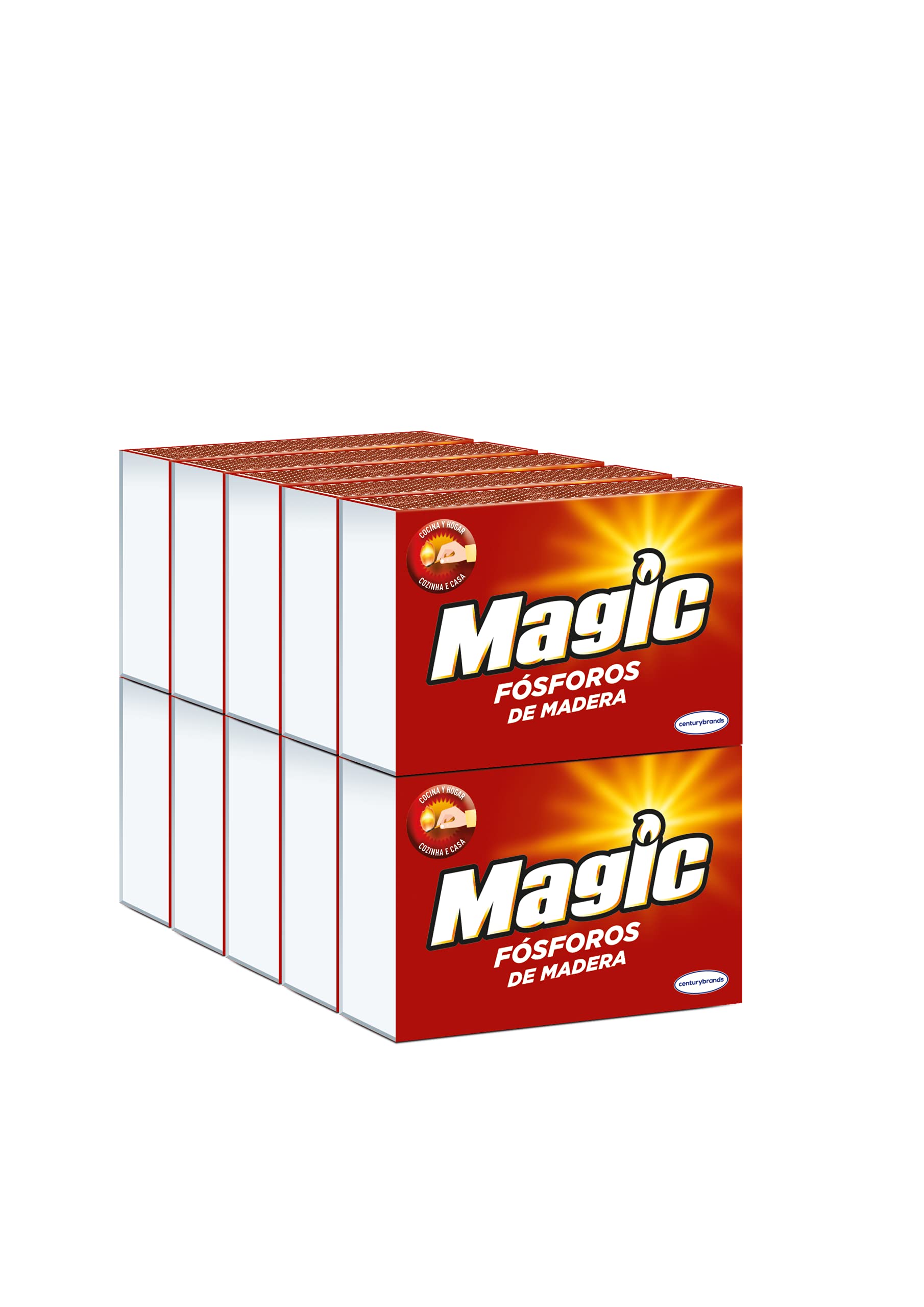 MAGIC - Cerillas Tamaño Fumador Pack 10 Unid - Fósforos de madera