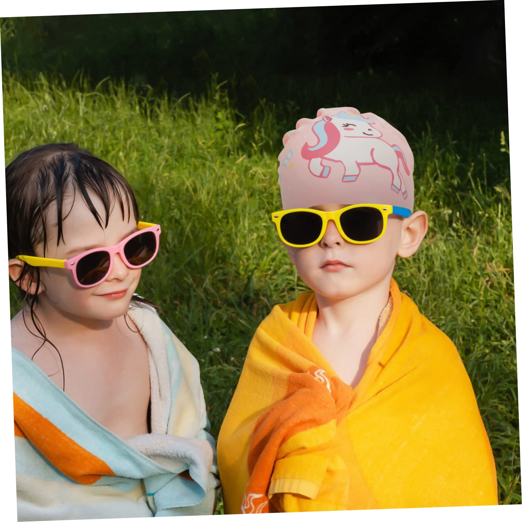 Toddmomy Gorro De Baño De Silicona para Gorro De Baño con Orejas Gorro De Baño Extragrande Gafas De Natación para Gorro De Baño para Niñas Gorro De Baño Elástico para Gorro De
