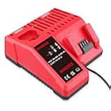 1Pack 12-18C Battery Charger Compatible with Milwaukee 12V 18V Battery Rapid Charger 48-11-2420 48-11-1815 48-11-1840 48-11-1841 48-11-1850 Lithium-ion Battery