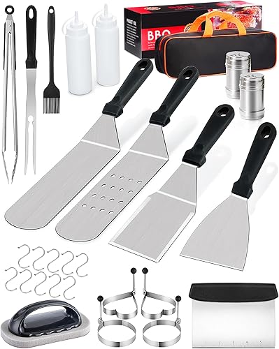N.Gracia Kit de accesorios de parrilla Blackstone de 28 piezas, regalos para hombres y padres, kit de accesorios para parrilla al aire libre con