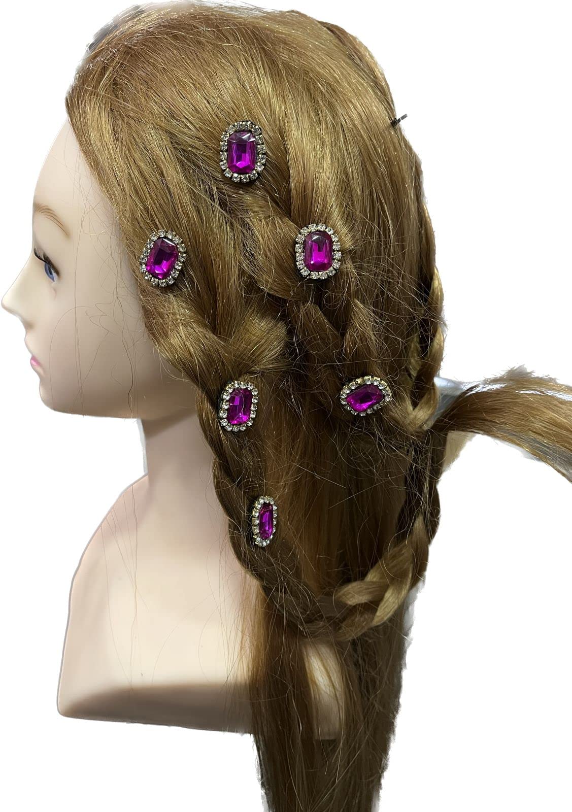 DELUXE HAIR Stone Hair Clips Hair Accessories |Crystal Stone