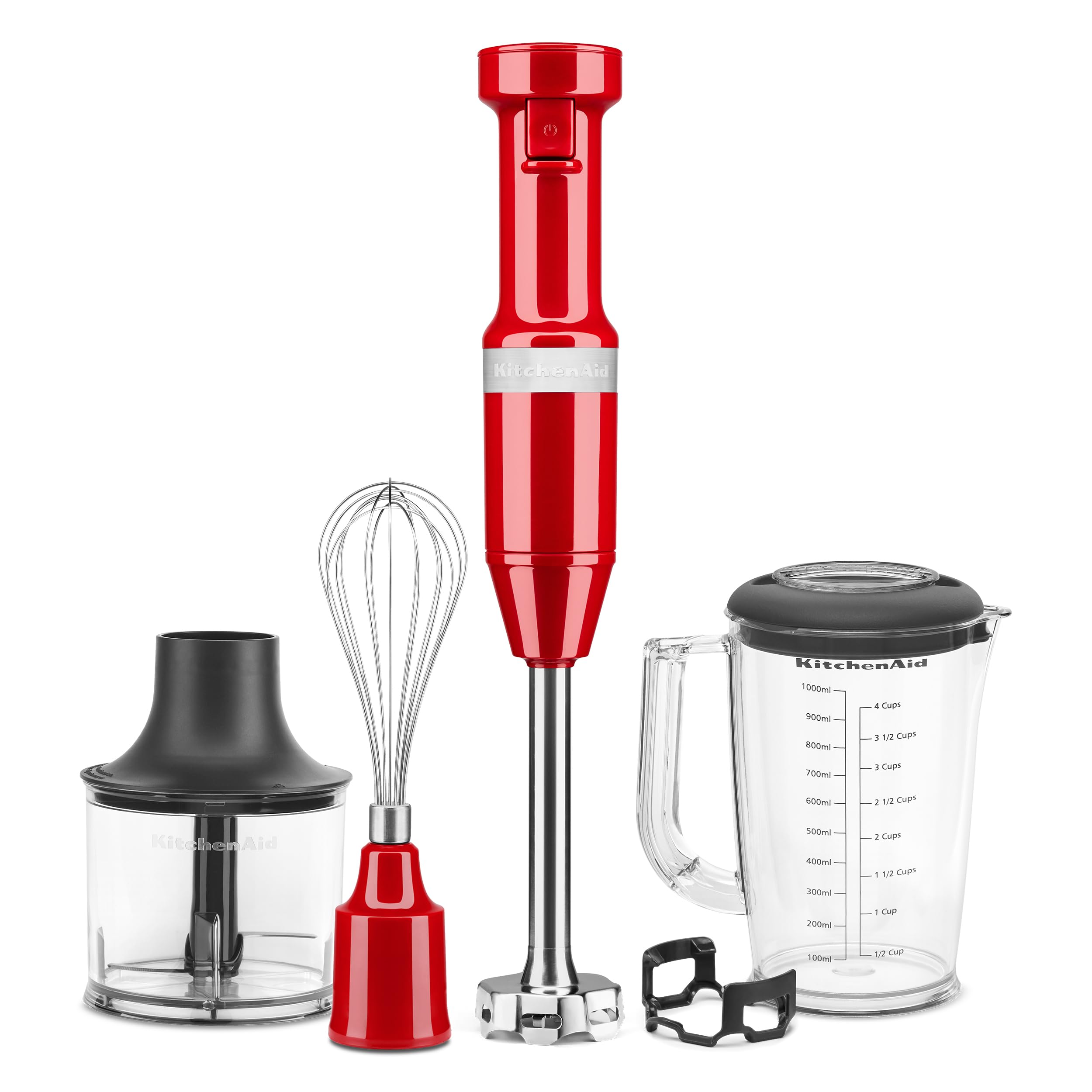 KitchenAid Variable Speed Corded Hand Blender with Accessories, Empire Red, KHBV83ERKitchenAid Variable Speed Corded Hand Blender with…