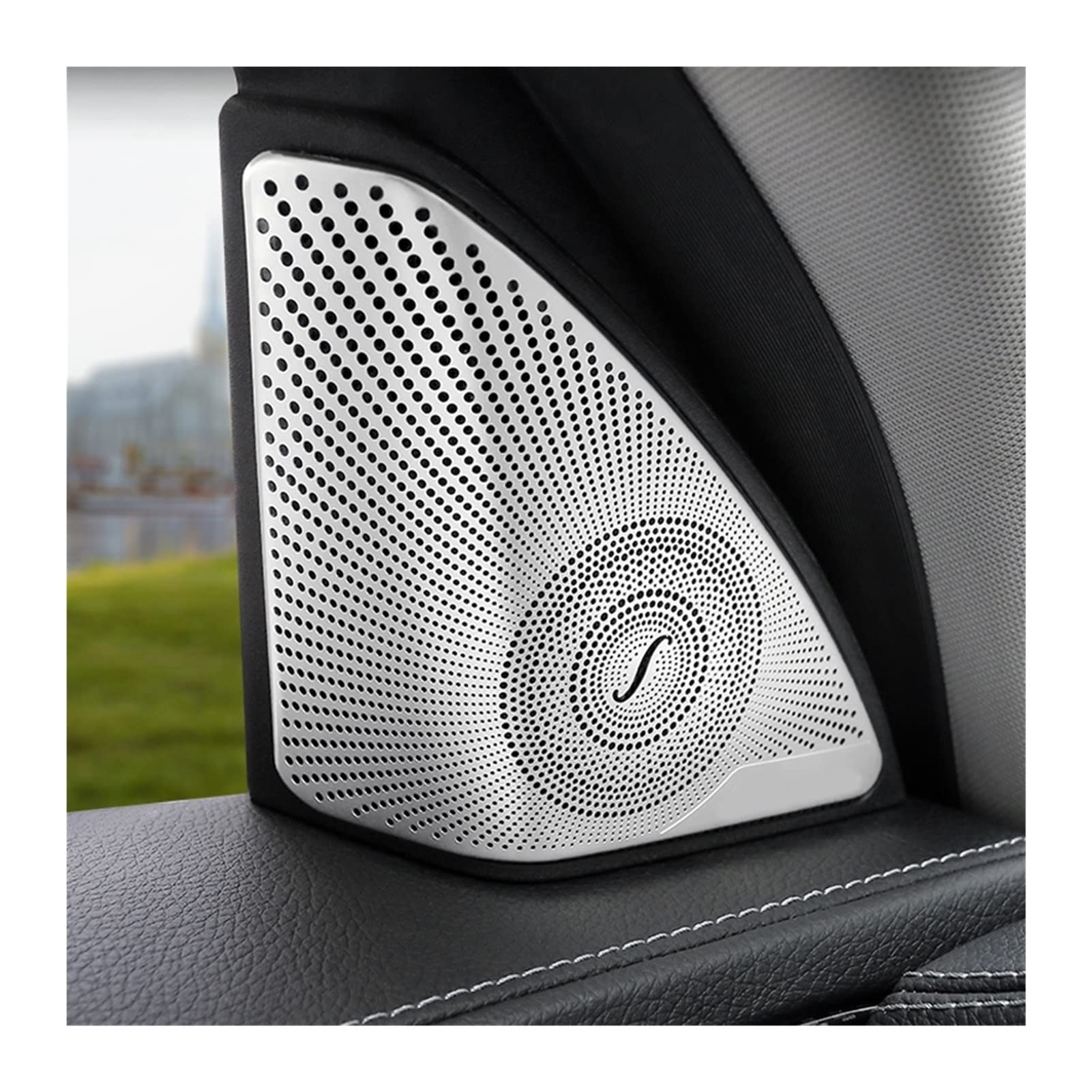 Couverture de Haut-Parleur de Porte de Voiture, Garniture Mate, Compatible avec W213 W205 X253, Lampe de Lecture, Toit intérieur, Cadres l-MP (Color : Grau)