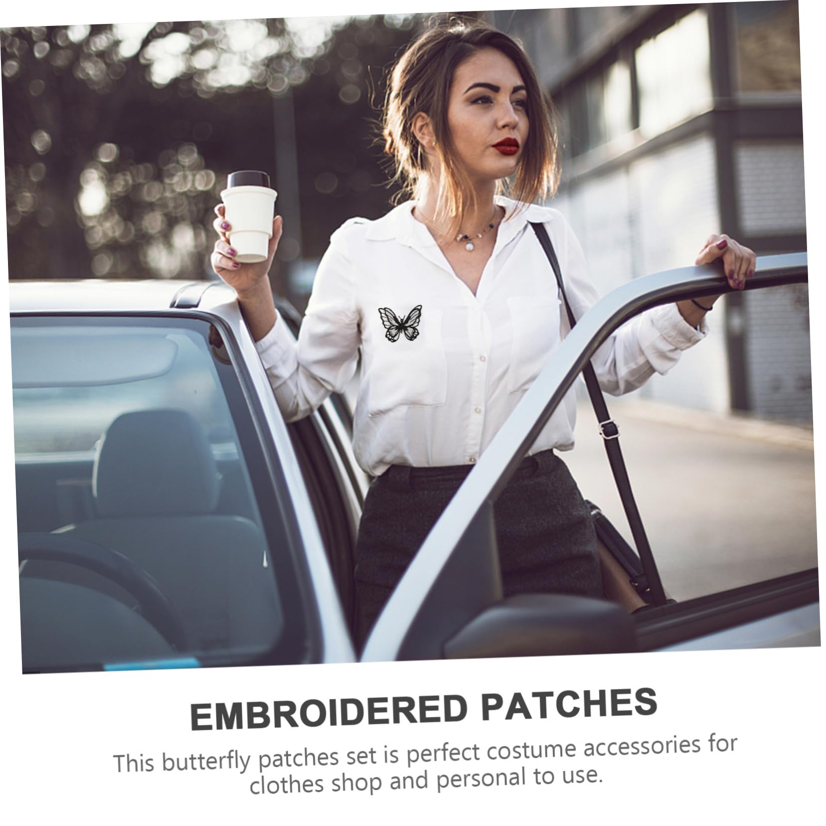 HOMSFOU 2 Sätze Teiliges Bestickte Applikationen Schwarzem Organza Doppellagige Patches Für Diy Dekoration Und Reparatur Von Kleidung Taschen Und Mehr 20 Stück * 2