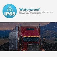 Vista 4 de Partsam 5 piezas de lente ahumada amarilla 6 LED Top Cab Marker techo luces de funcionamiento reemplazo de montaje para Freightliner Cascadia Heavy