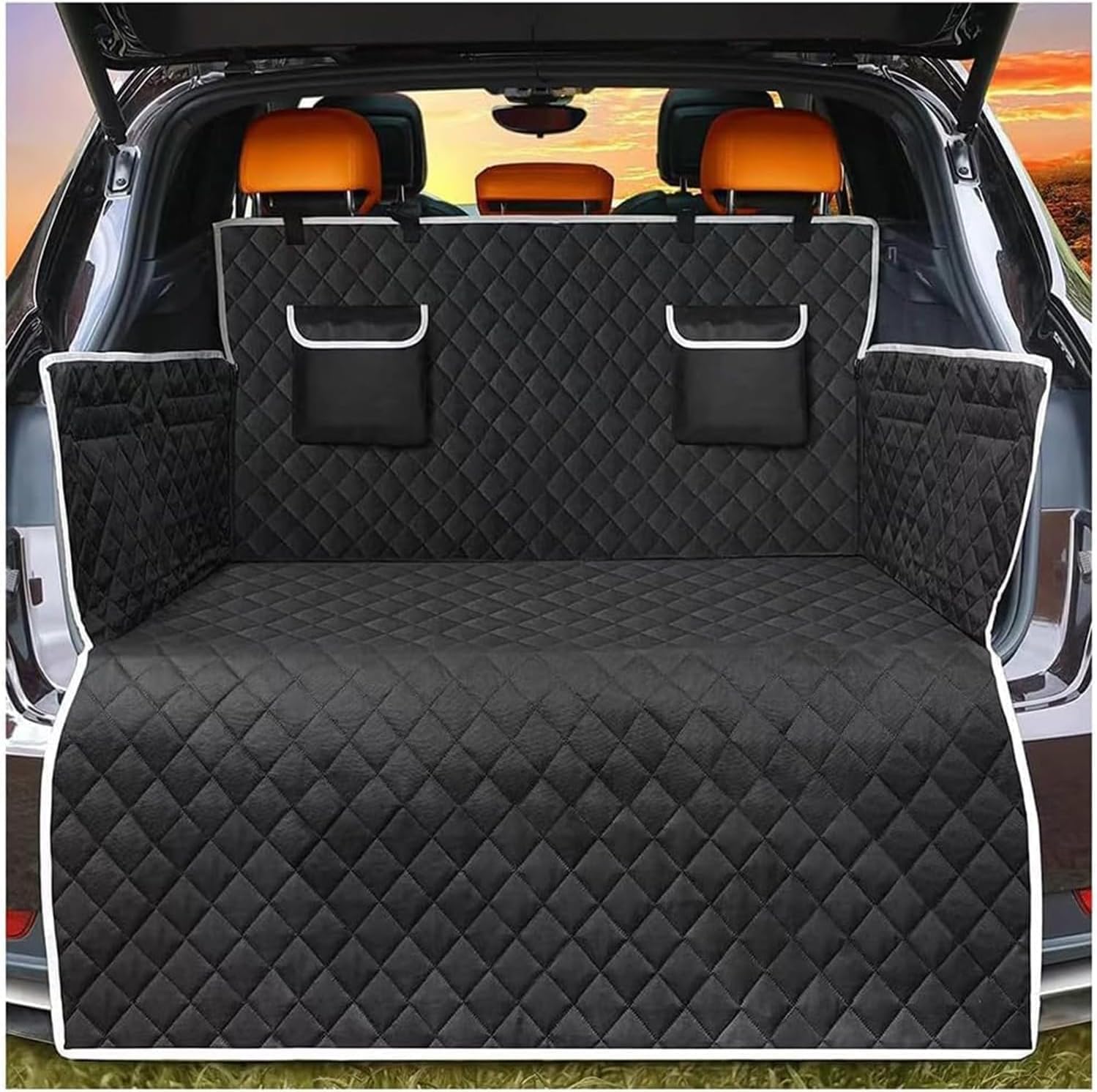 Telo Auto per Cani Bagagliaio per Kuga Ecosport Fiesta Focus Escort, Protezione Bagagliaio Protezione Fodera Impermeabile Antiscivolo Durevole Accessori Interni