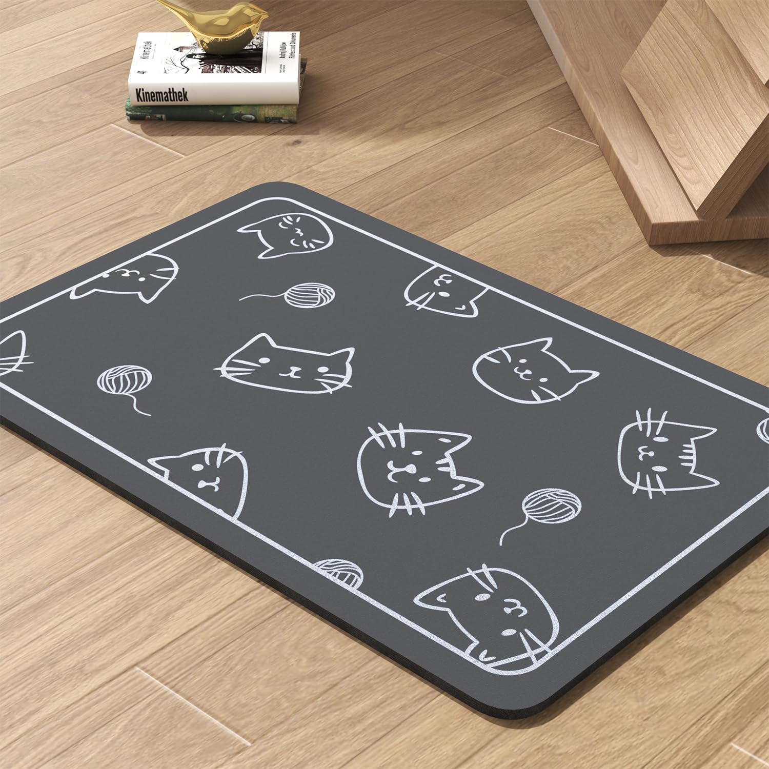 Pet Feeding Mat-Absorbent Dog Mat for Food and Water Bowl-No Stains Quick Dry Dog Water Dispenser Mat