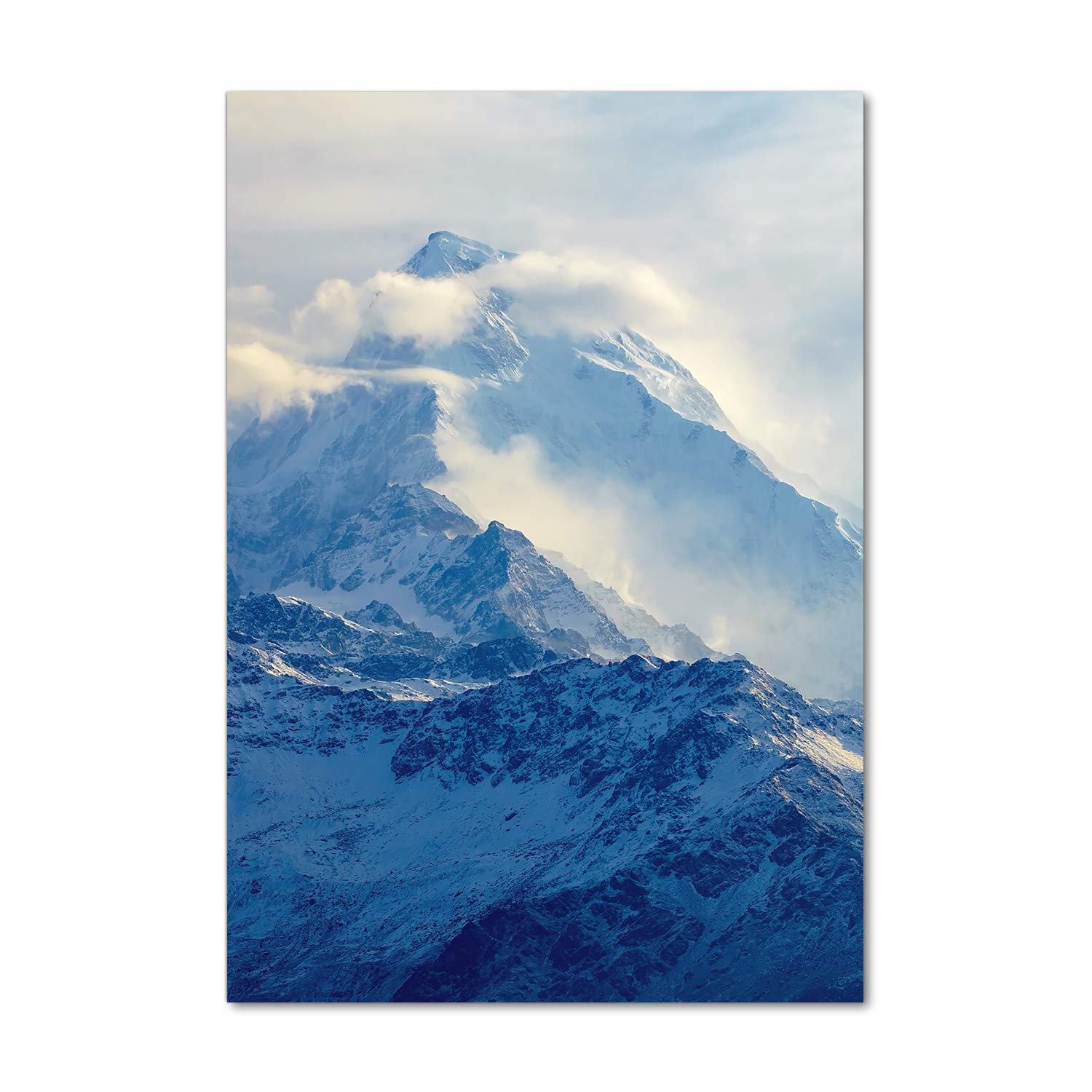 Image sur verre acrylique Tulup 70x100 pour salon moderne tableau bleu montagne