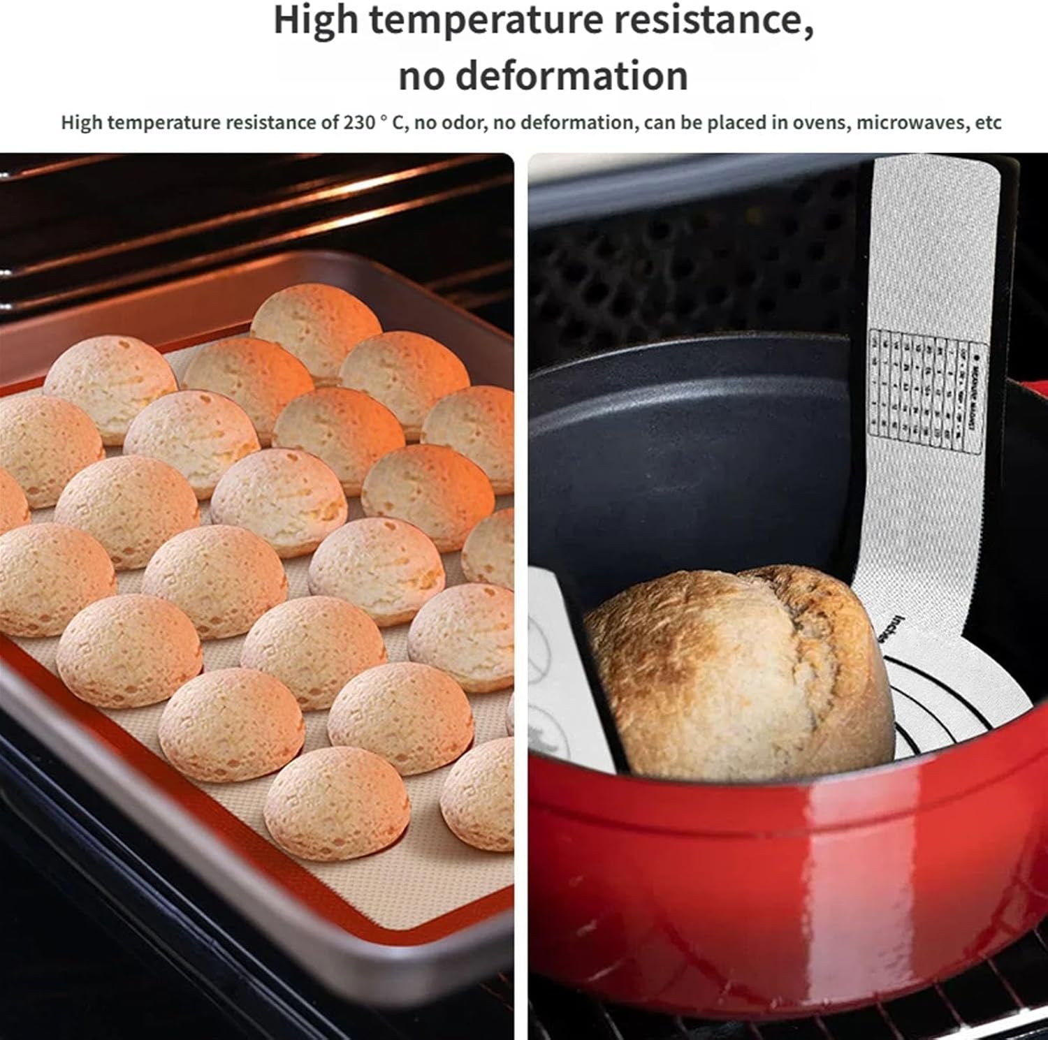 Food Grade Silicone Baking Sheet Nonstick Pad for Professional Cook and Cooking Enthusiasts Elastomer Mat
