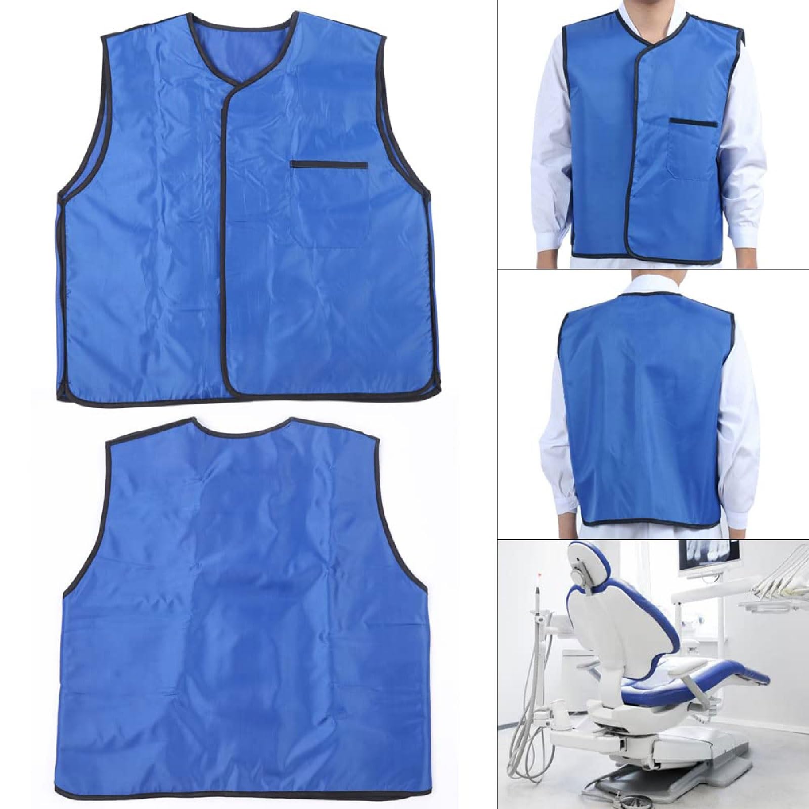 Grembiule Antiradiazioni in Piombo 0.5mmpb Unisex per Adulti, Leggero per Odontoiatria Cliniche Veterinarie Laboratori Ospedalieri Abbigliamento medico(0.5Mmpb)