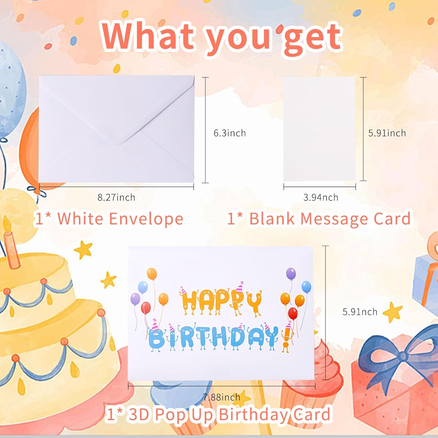 PENGDA Birthday Card Cute Cat Music and Lights Blowable Candle 3d Pop Up Funny Happy Birthday Gift Card for Women for Men for Kids Daughter with Envelope and Note Tag (Cat Birthday Card) - Image 4