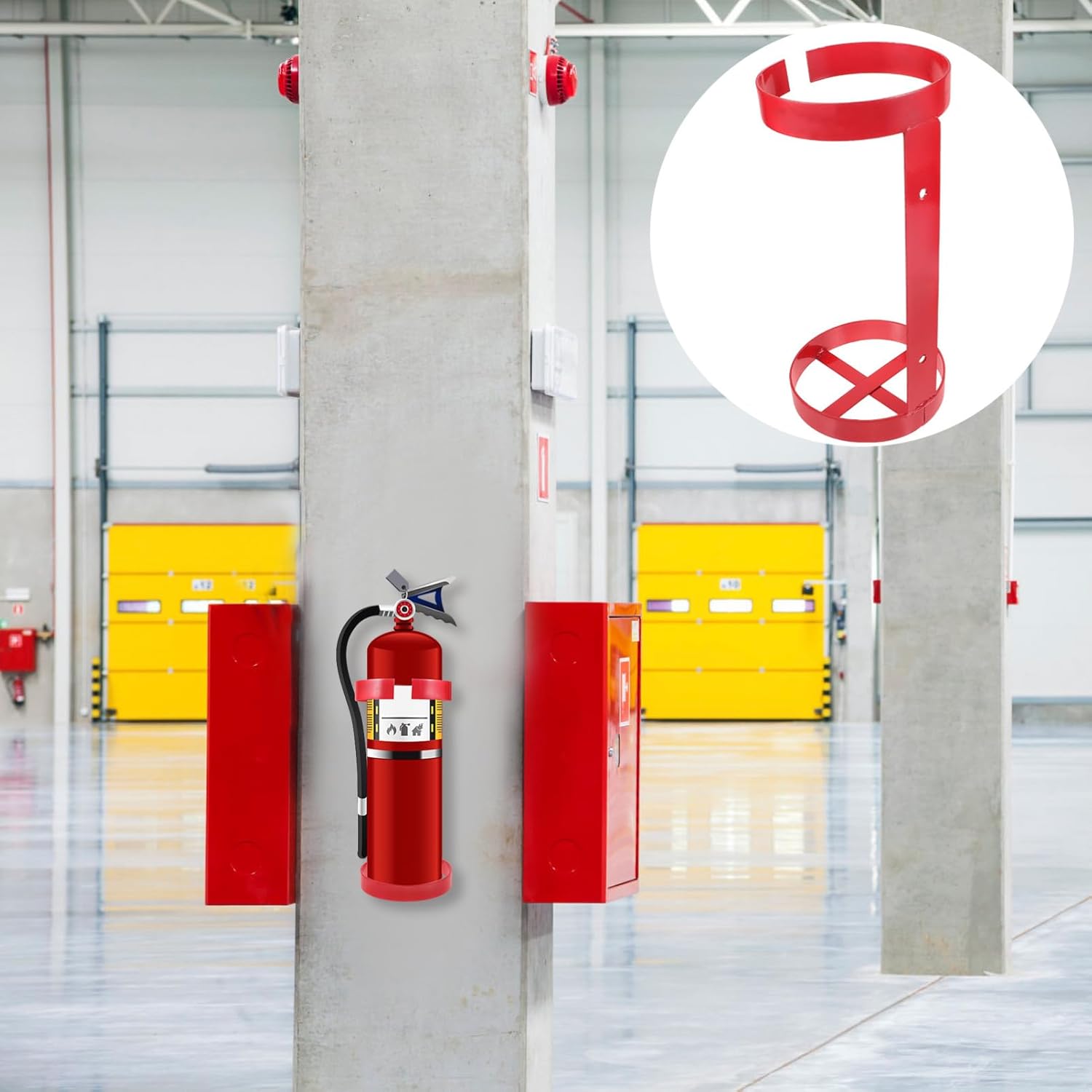 6kg Fire Extinguisher Bracket Wall-Mounted Metal Holder for Cars Safe Easy Install