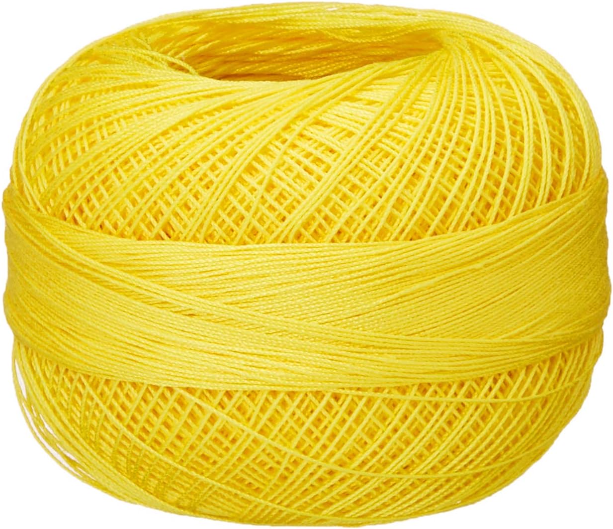 LIZBETH Size 80 HH80 Cotton Thread 184 yds 10 Grams, Bright Yellow