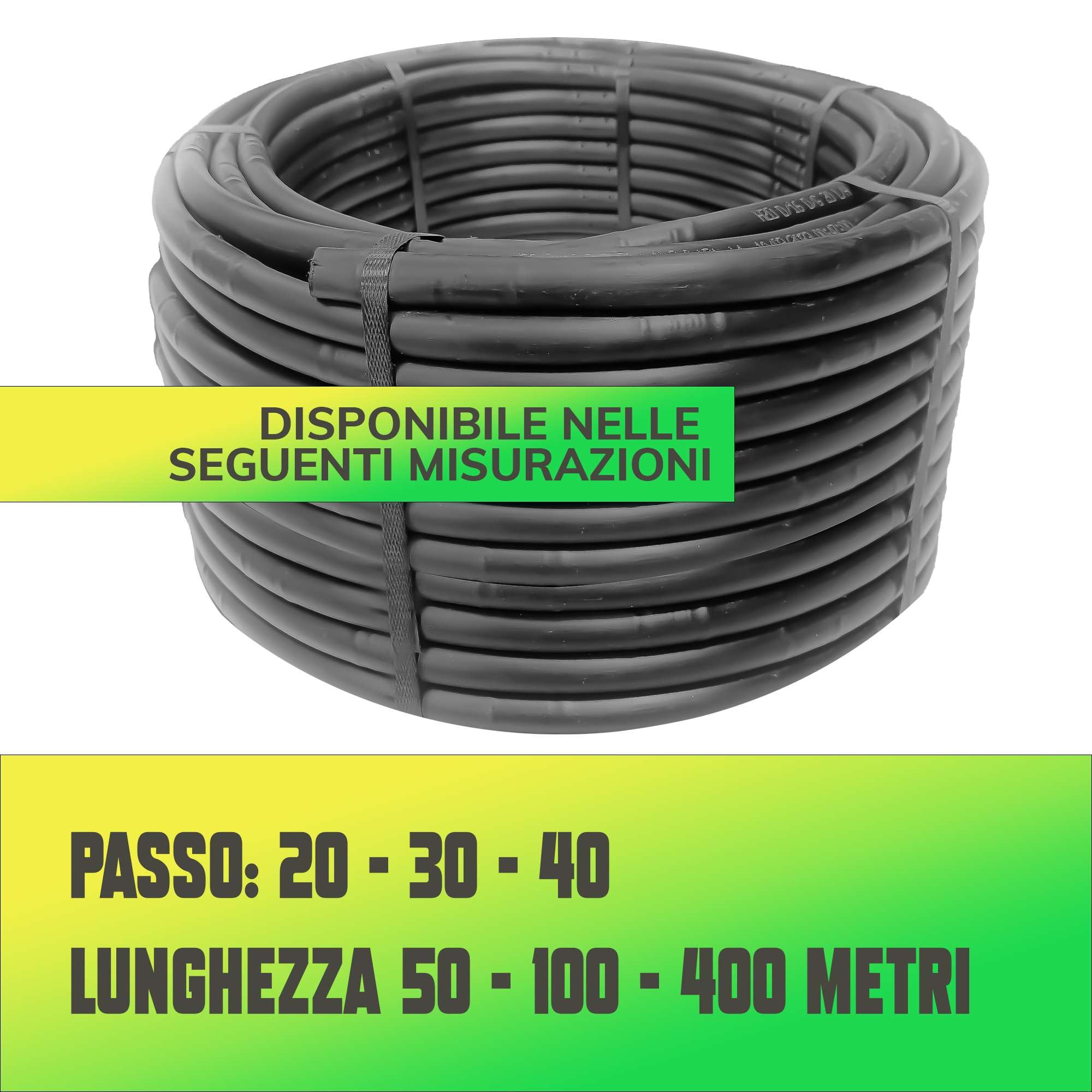 ESTO Ala Goteo Cuatro Agujeros Paso 20-30-40, Tubo de riego por goteo, gotero automático, Ala goteo para riego por goteo Jardín Macetas Huertos 4 agujeros (paso 40, 400 metros)