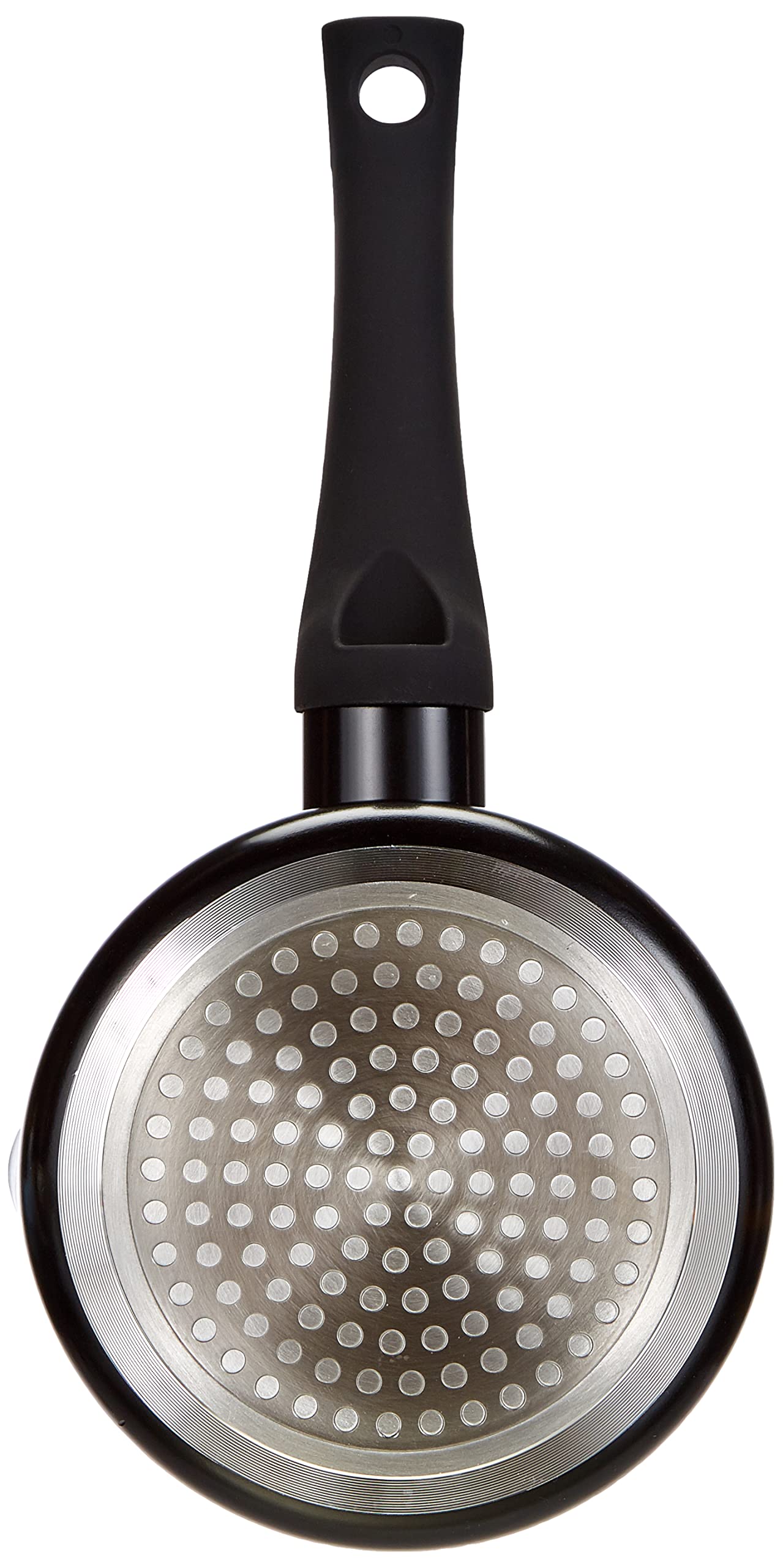 MasterClass Patelnia na mleko, ceramiczna ekologiczna patelnia do mleka z wargą nalewającą, 14 cm, czarna