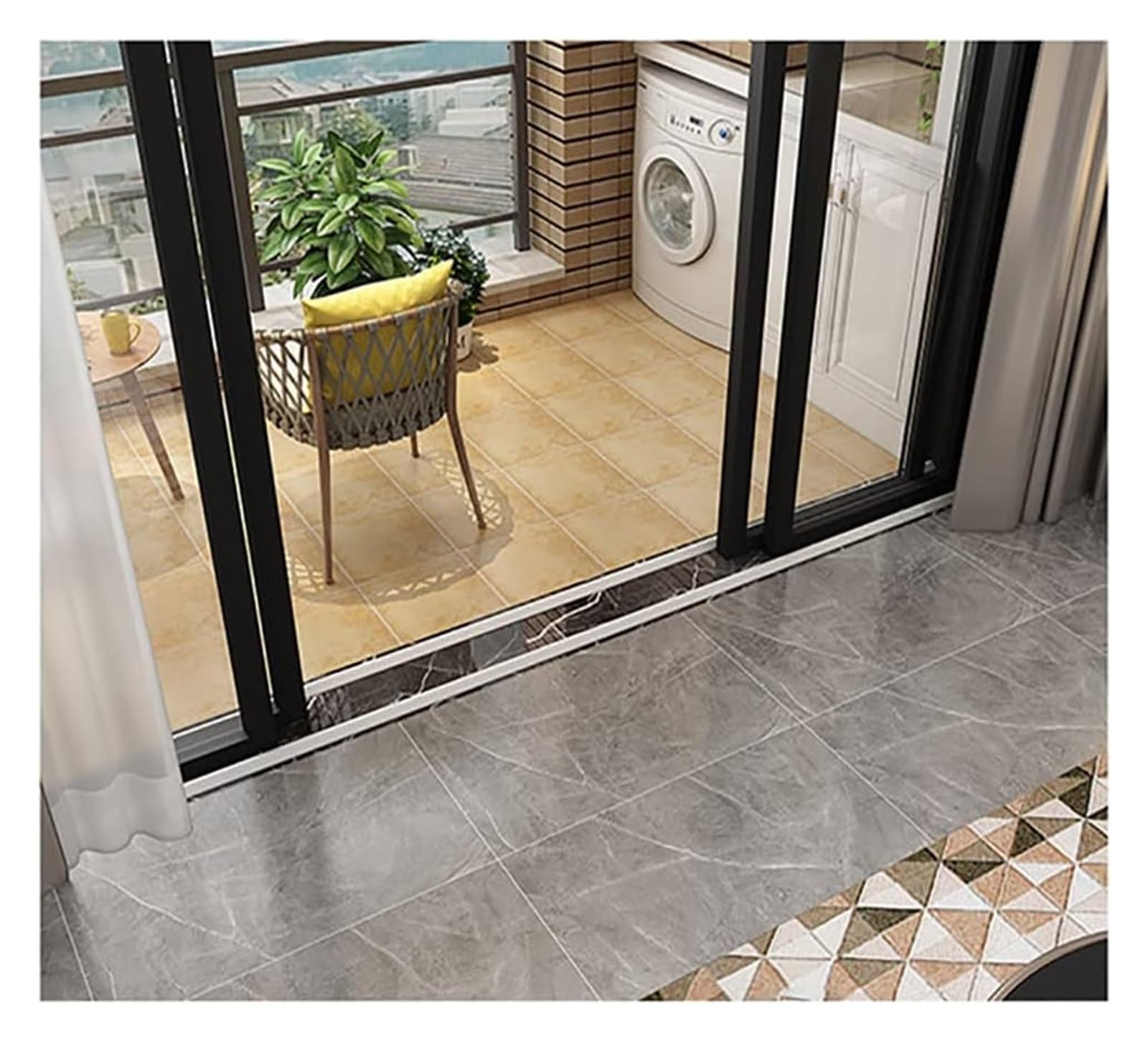 Tira impermeable for baño, presa de agua umbral ducha plegable, fregadero protector contra salpicaduras cocina silicona, tira retención para(Black,10m/393 inch)