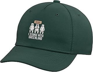 I Stand with Greenland Protest Polar Bear Greenland Denmark Adjustable Baseball Hat