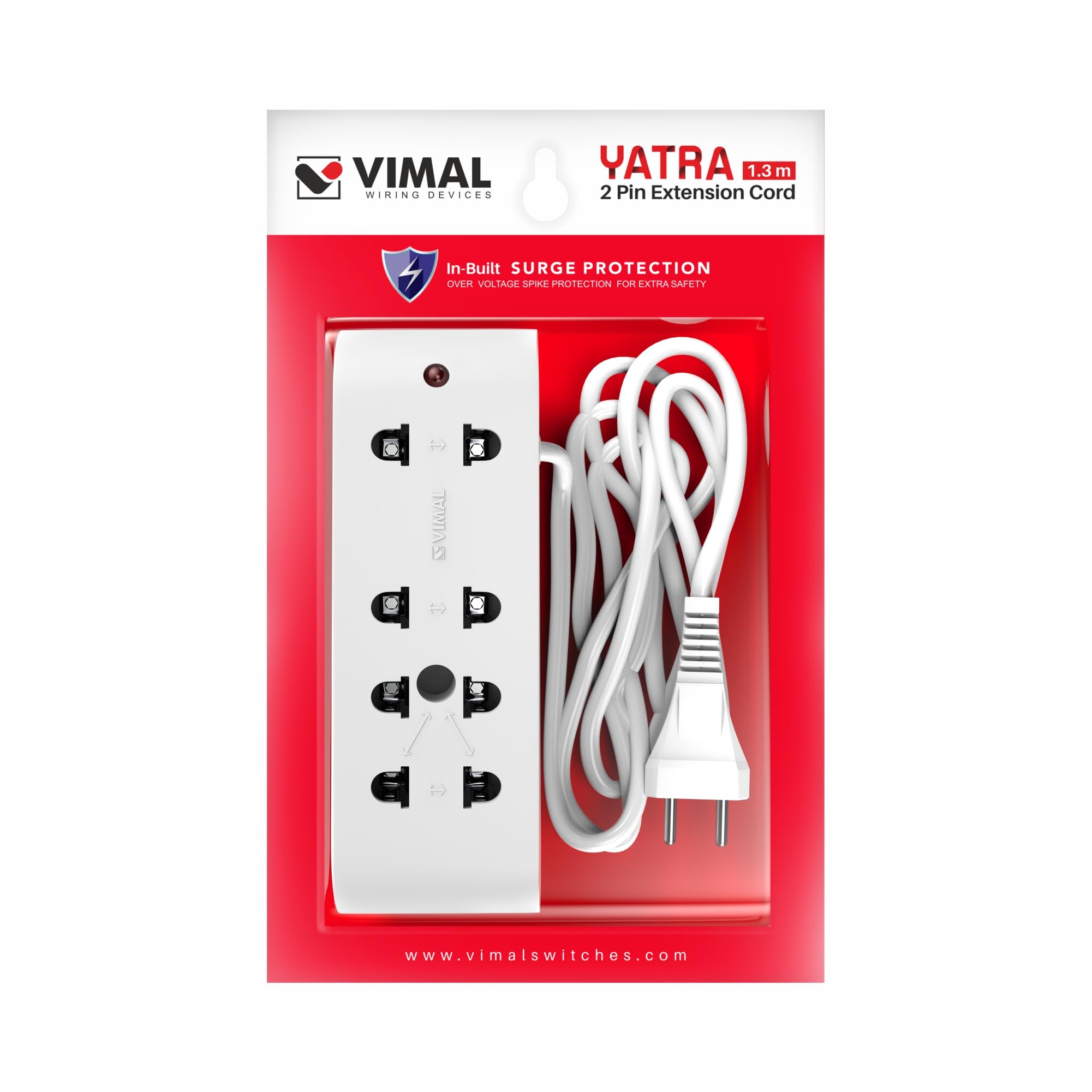VIMAL Extension Cord - Surge Protector & Indicator -7
