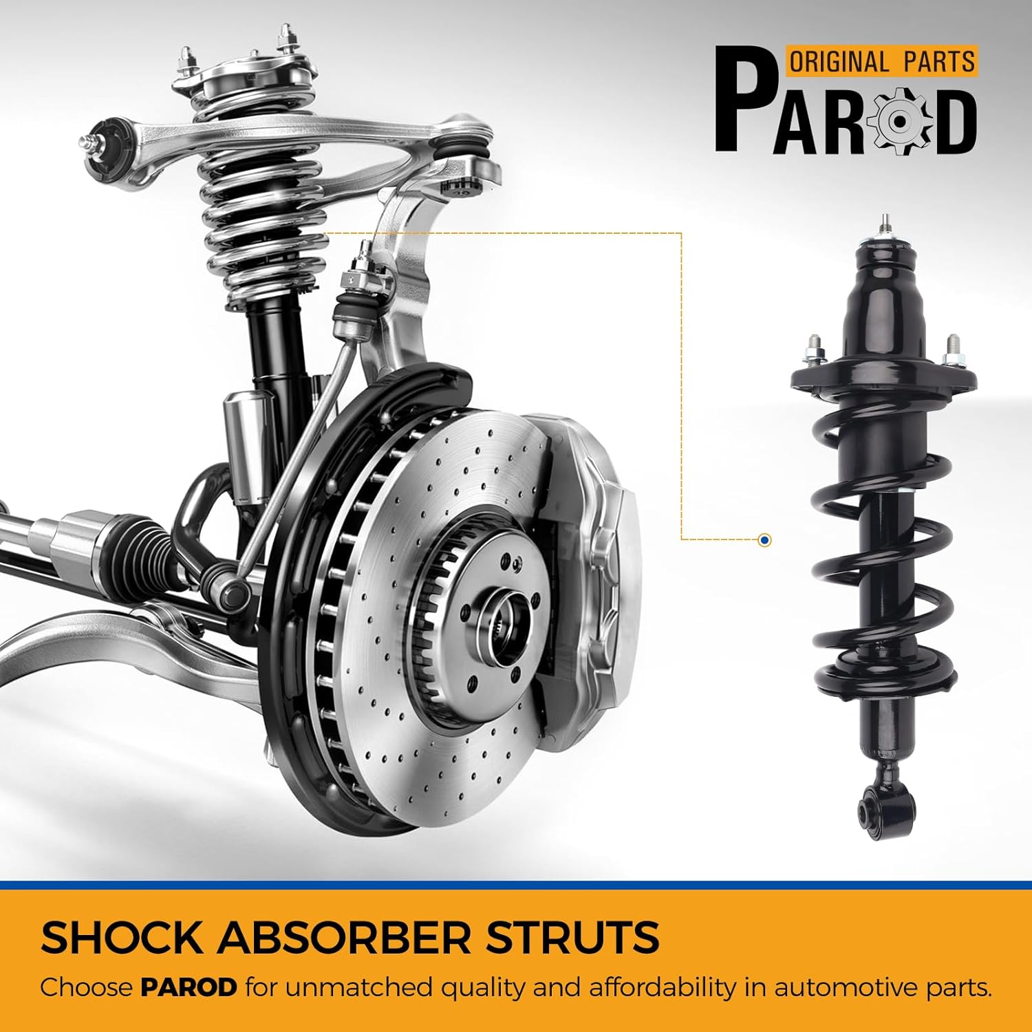 PAROD 15381 15382 Pair Rear Left&Right Suspension Shock Absorber Strut Fit for Honda Civic 2001 2002 2003 2004 2005