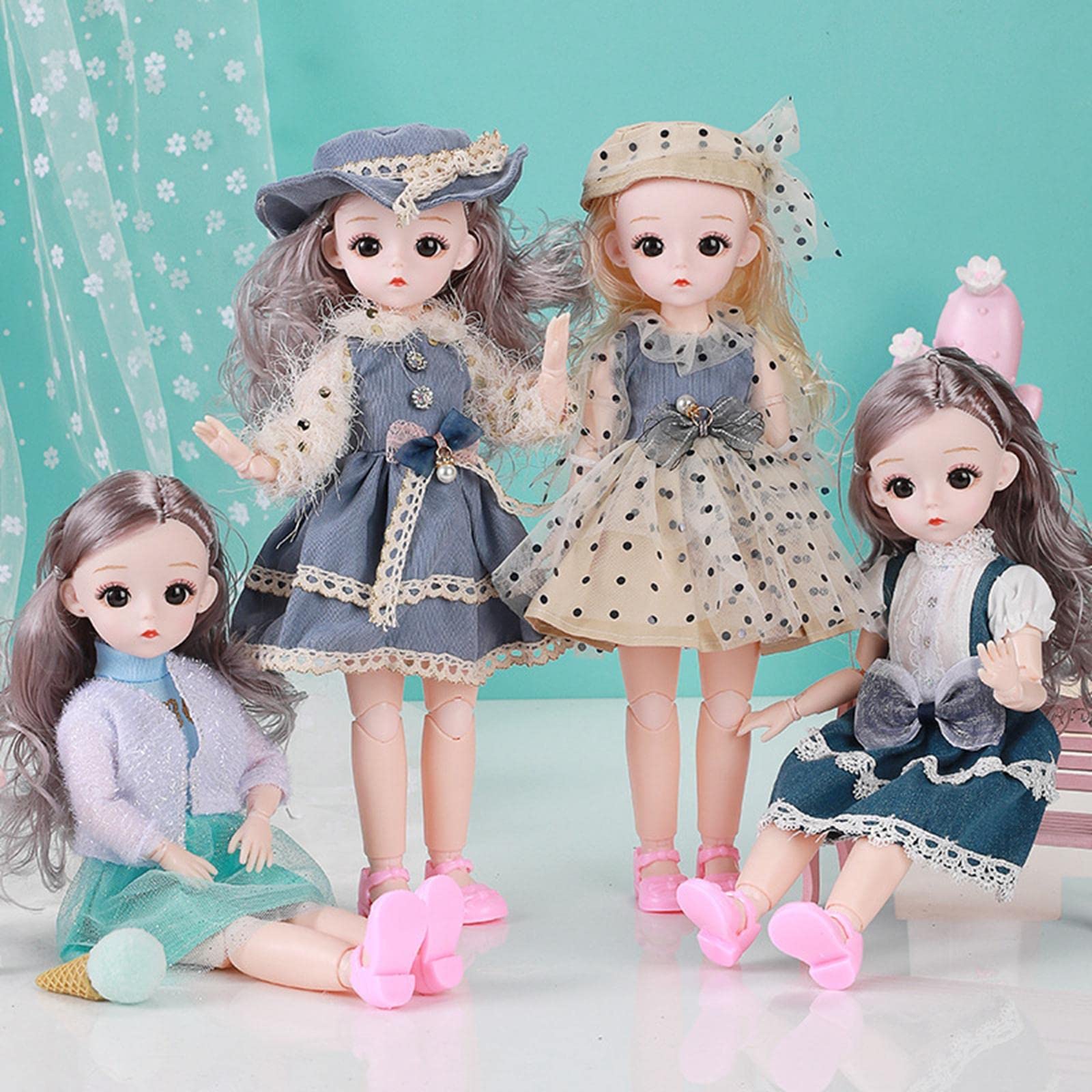 10 Set Puppenkleidung Kleid Kostüme Outfits Kollektionen Mode für 30cm Babypuppe Rosa