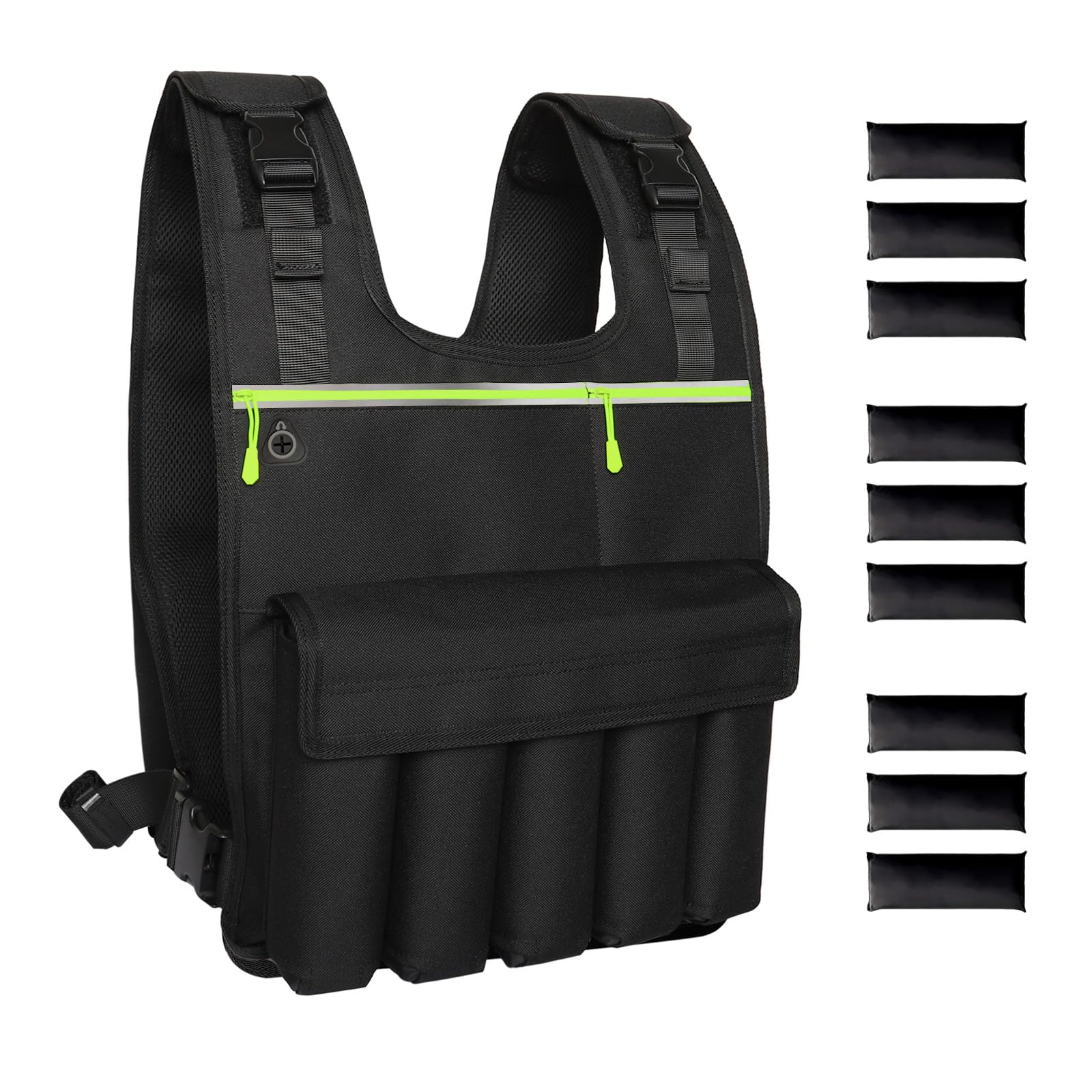 Adjustable Weighted Vest 2-18 LB Soft and Washable to Keep Clean after Workout Large Size Weighted Vest for