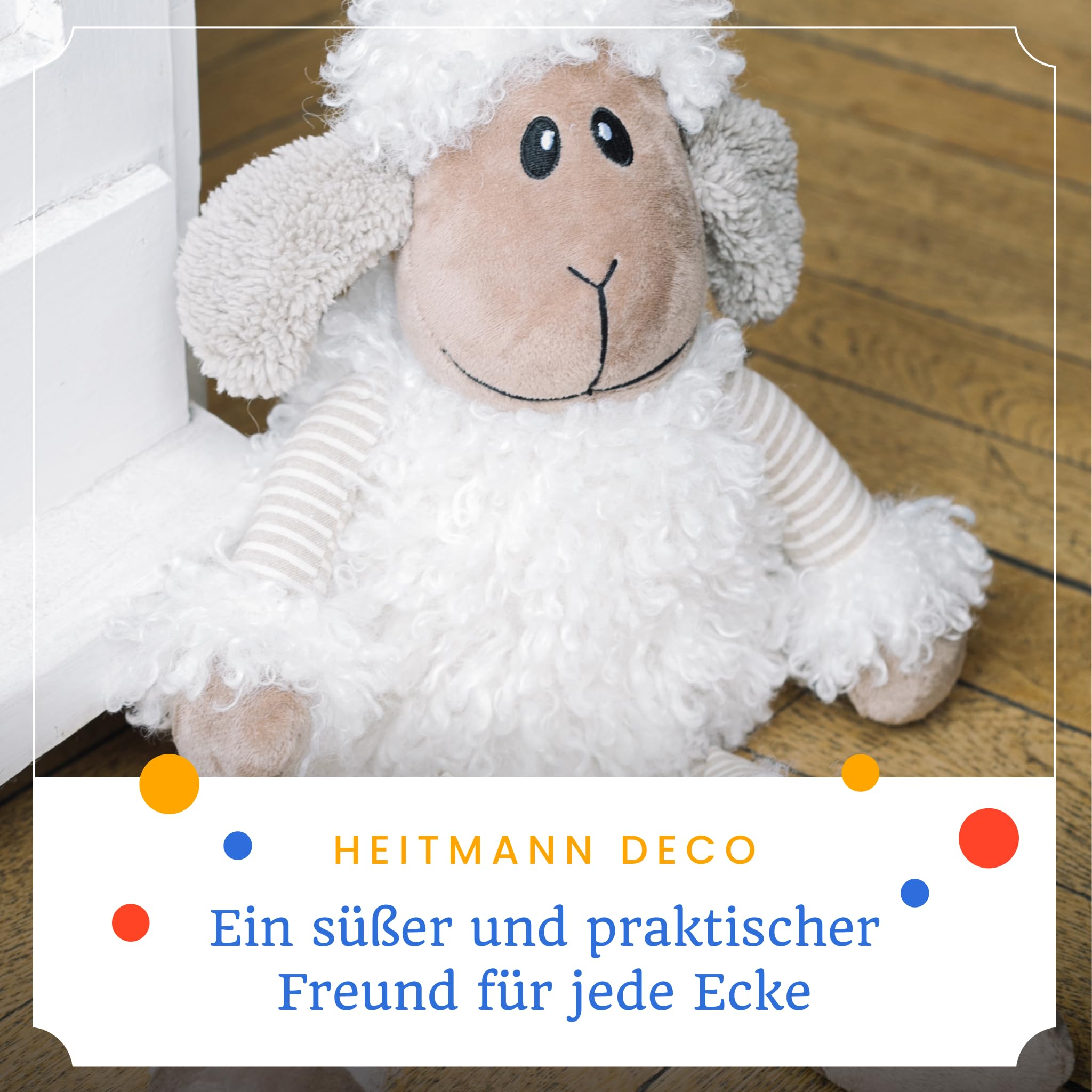 Heitmann-Deco - Butoir De Porte En Tissu - Motif Chevreuil - Marron/rose - Décoration Toute L'année - Environ 24 X 16 X 10 Cm