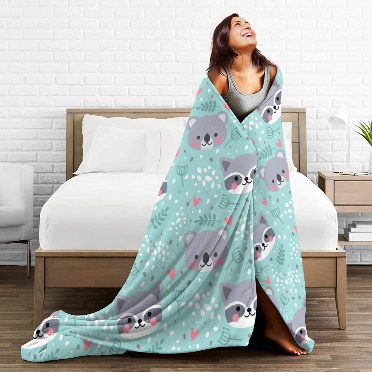 Coperta in pile di flanella ultra morbida per divano, biancheria da letto, decorazione per la casa, per bambini e adulti, 152,4 x 127 cm
