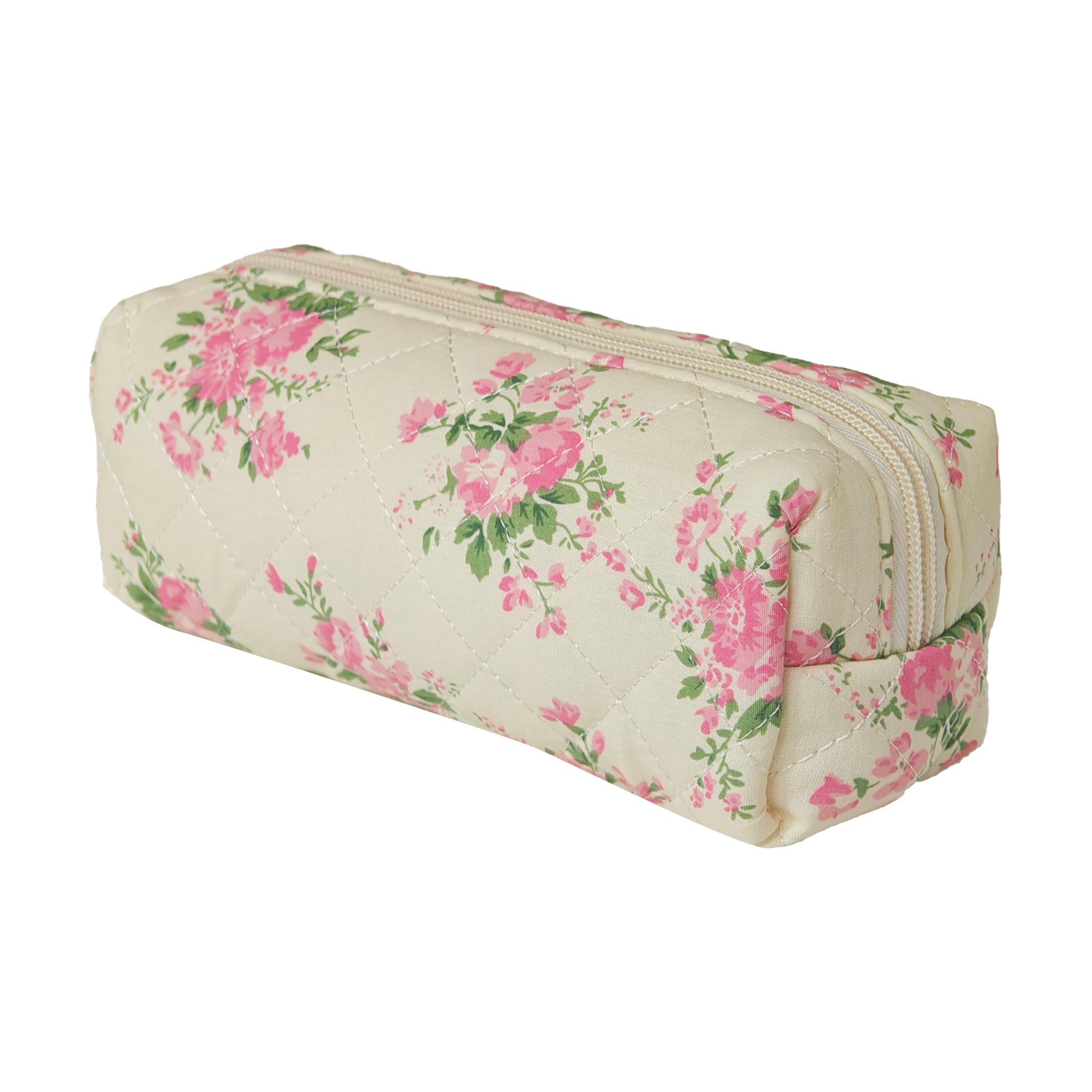 Carry Bloom Pencil Pouch Cute Pencil Case for Girls Aesthetic Pencil Bag with Zipper Pen Cases School Supplies Makeup Bag (2 Flower Pink) — image 1