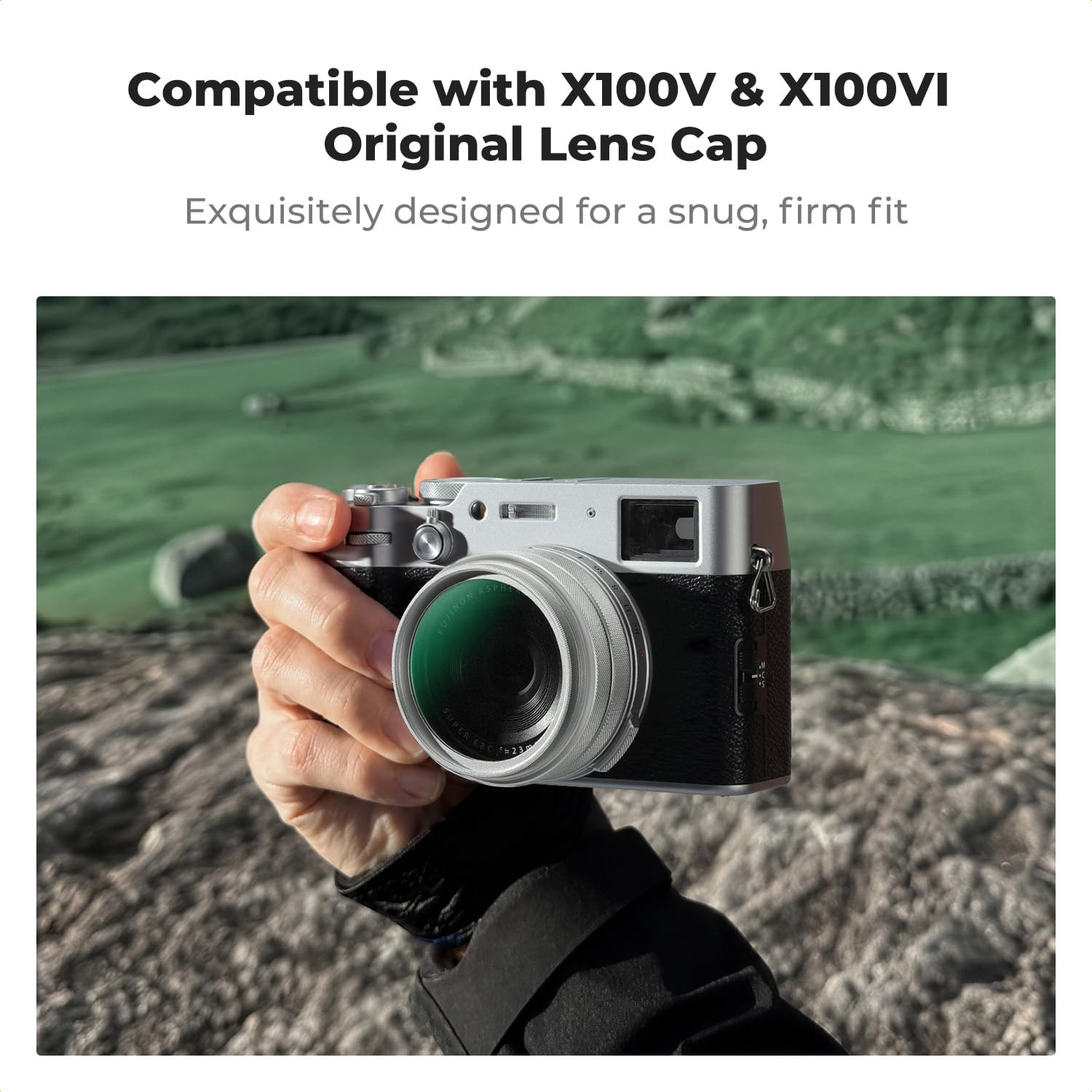 K&F CONCEPT Czarny filtr dyfuzyjny 1/4 kompatybilny z Fujifilm X100 Series, filtr obiektywu z miękkim blaskiem mgły, kompatybilny z Fuji X100F X100S X100T X100V X100VI srebrny (seria Nano-X)