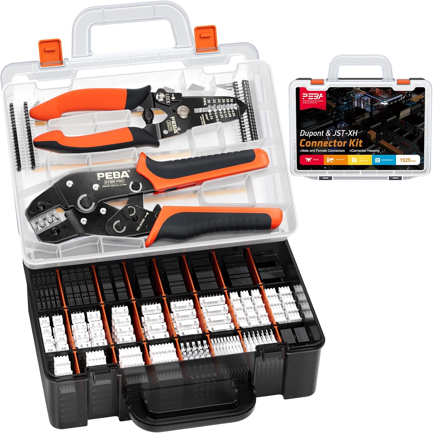 Kit Crimpatura Cavi Preciva Con Pinza A Cricchetto - 350 Pezzi Terminali Isolati Per Auto E Casa