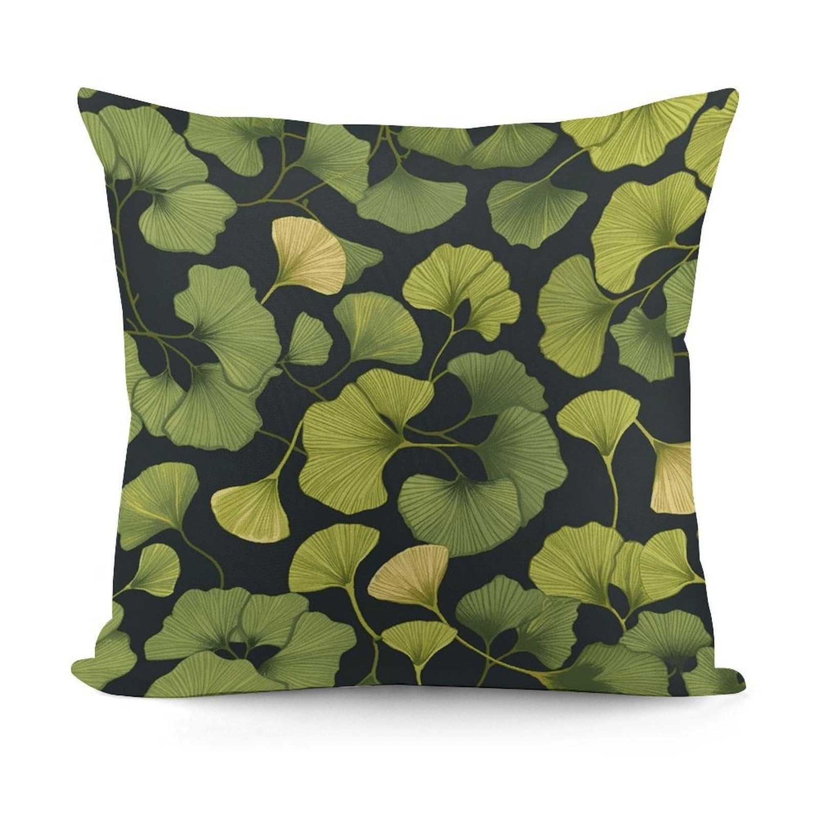 VstaDank Ginkgo Biloba Throw Pillow Cover Soft Square Cushion Cover Art Artwork Pillow Covers Mordern Couch Pillow Covers Decorative Cushion Case for Chair Couch Bedroom Living Room