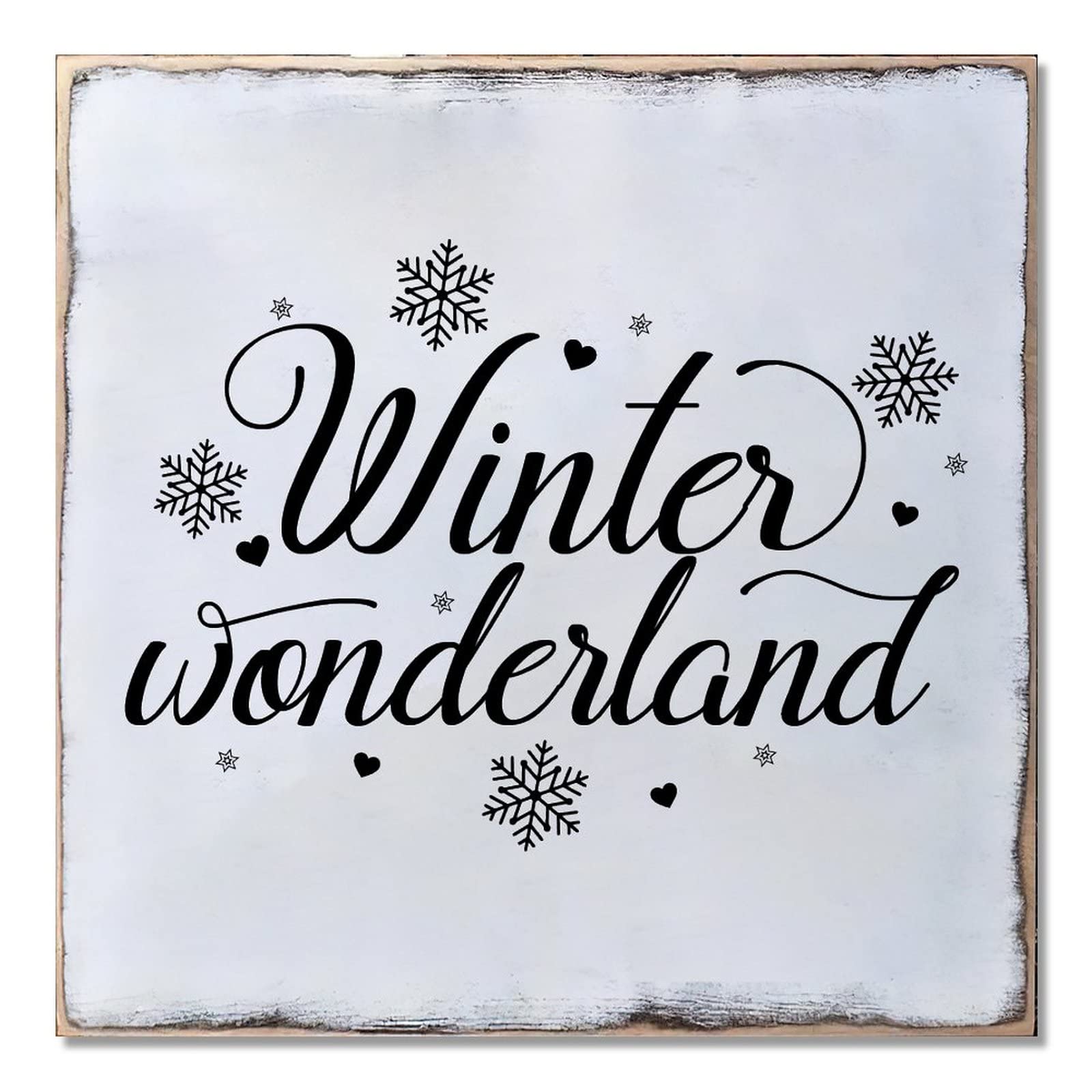 Panneau de bienvenue Noël Winter Wonderland en bois 40cm