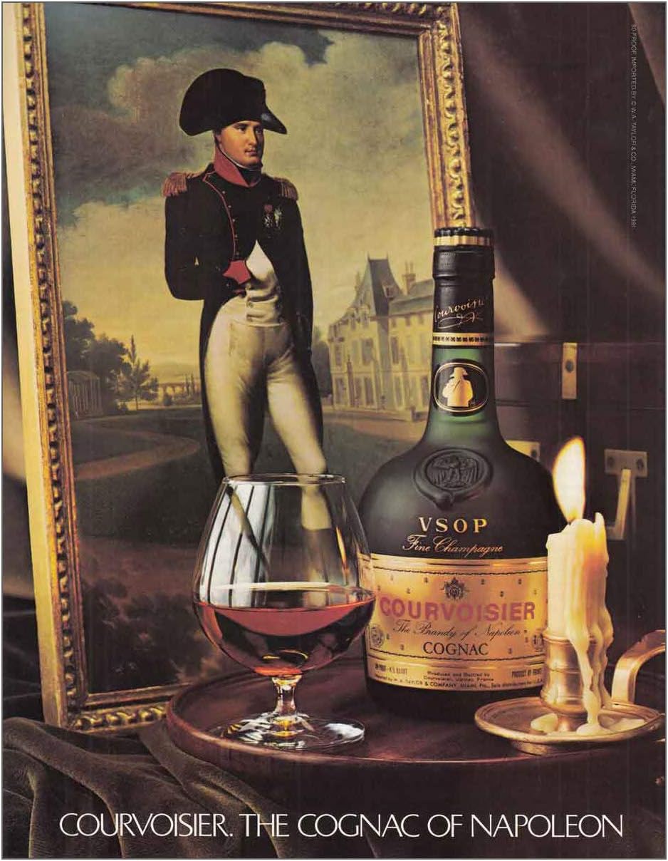 RelicPaper 1982 Courvoisier: Cognac of Napoleon, W A Taylor Print Ad