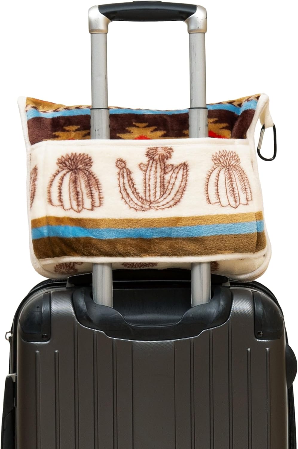 CARSTENS, INC. Wrangler Travel Blanket, Premium Compact 2-in-1 Airplane Blanket/Pillow, Santa Fe Sun