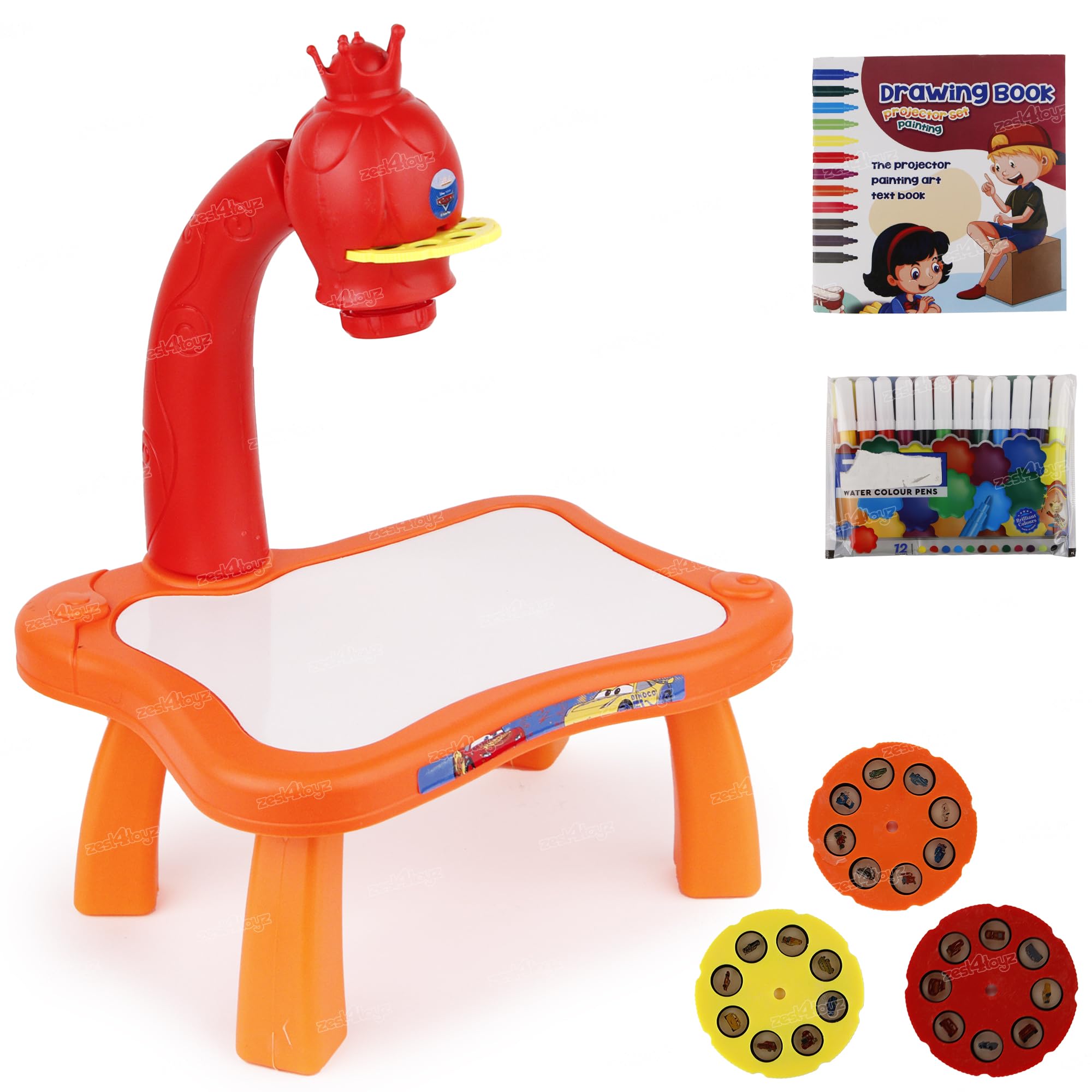 Zest 4 Toyz Battery Operated Projector Table with Colourful Slides for Learning Painting with Projector Lamp & Music for Kids 3+ Red (B0D549FY9F) Amazon Price History, Amazon Price Tracker